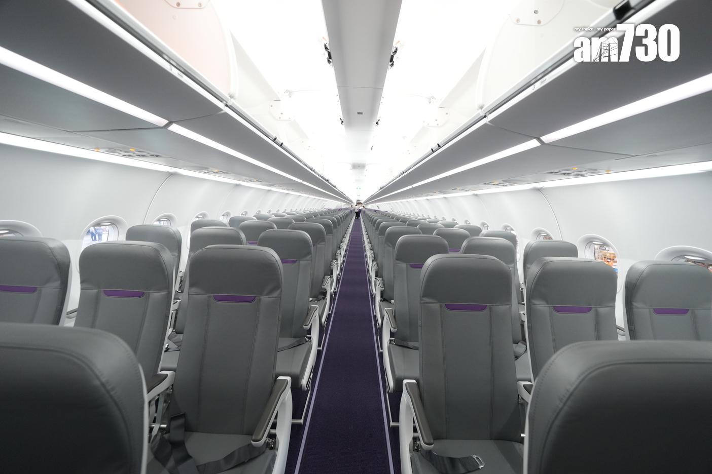 客機還提供了更寬敞的機艙走廊。(陳奕釗攝)