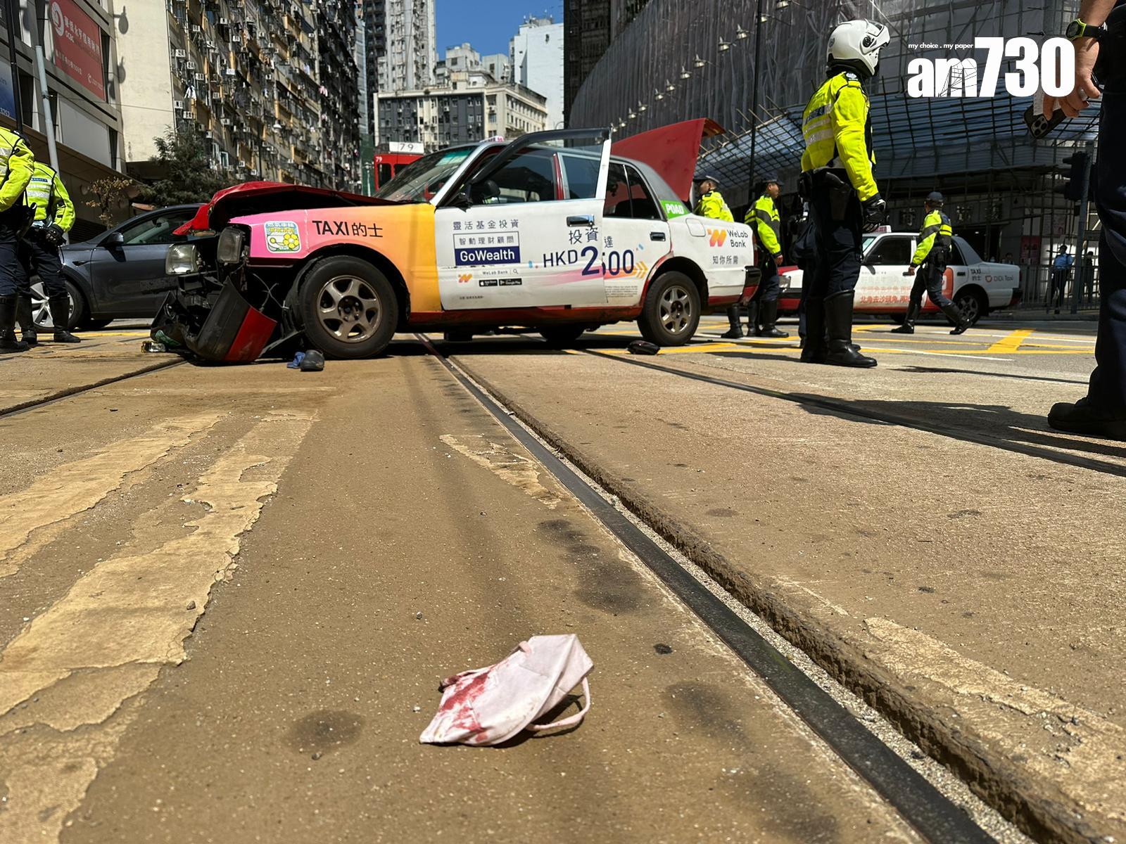 北角發生交通意外,最少五人受傷。(文詠琛攝)