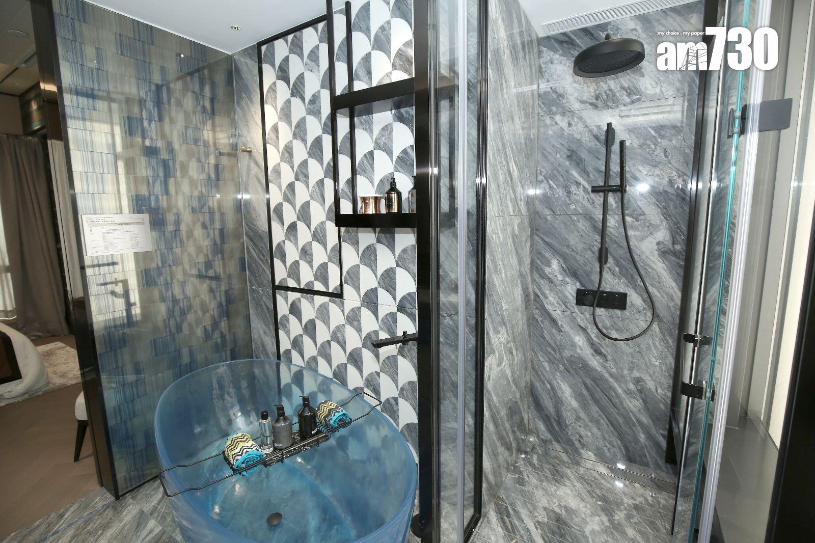 示範單位|天瀧1428方呎四房雙套 跑車作設計靈感 主人浴室配寶藍色透光浴缸