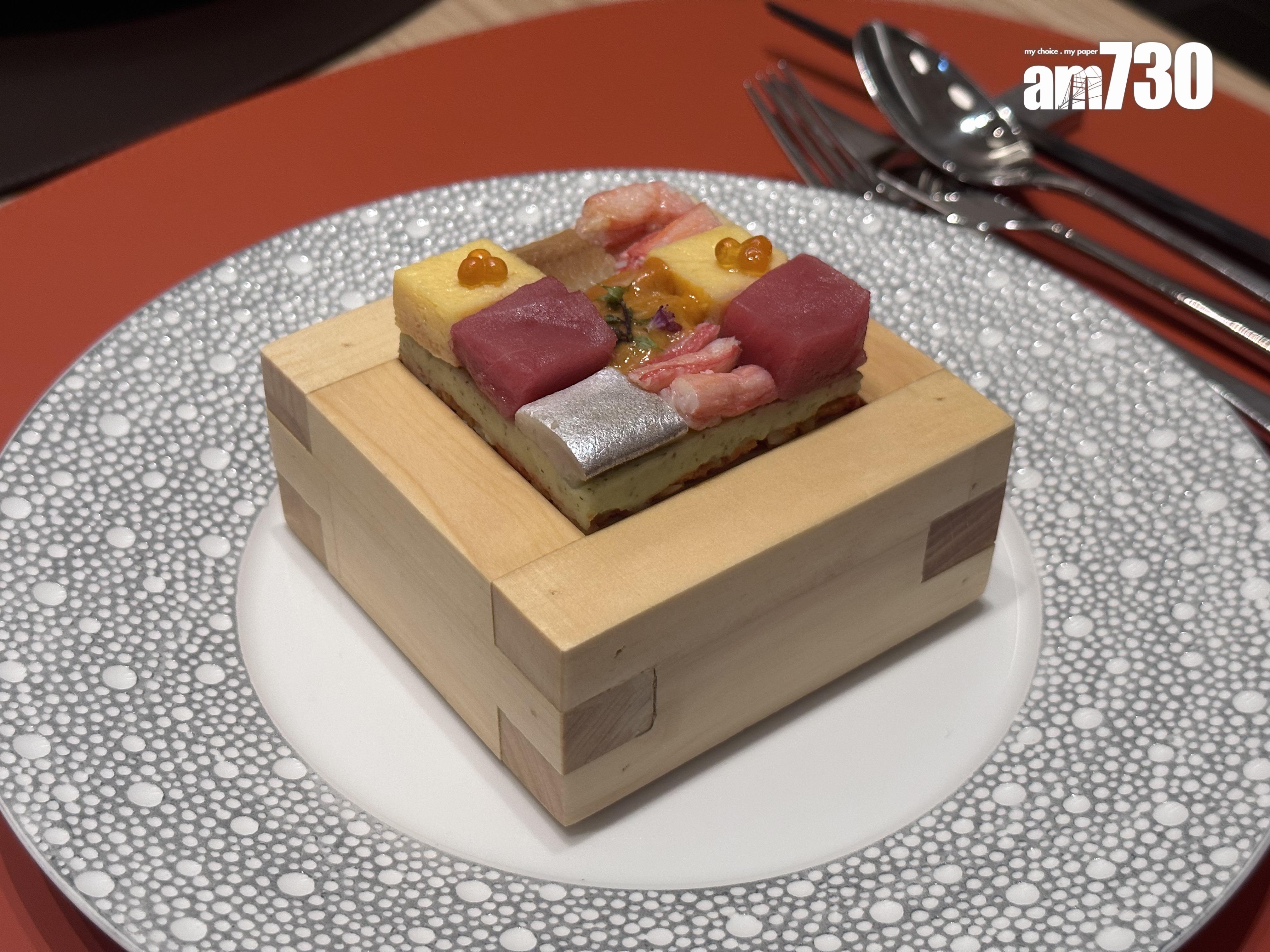 自助晚餐更會附上前菜—九宮格箱壽司。