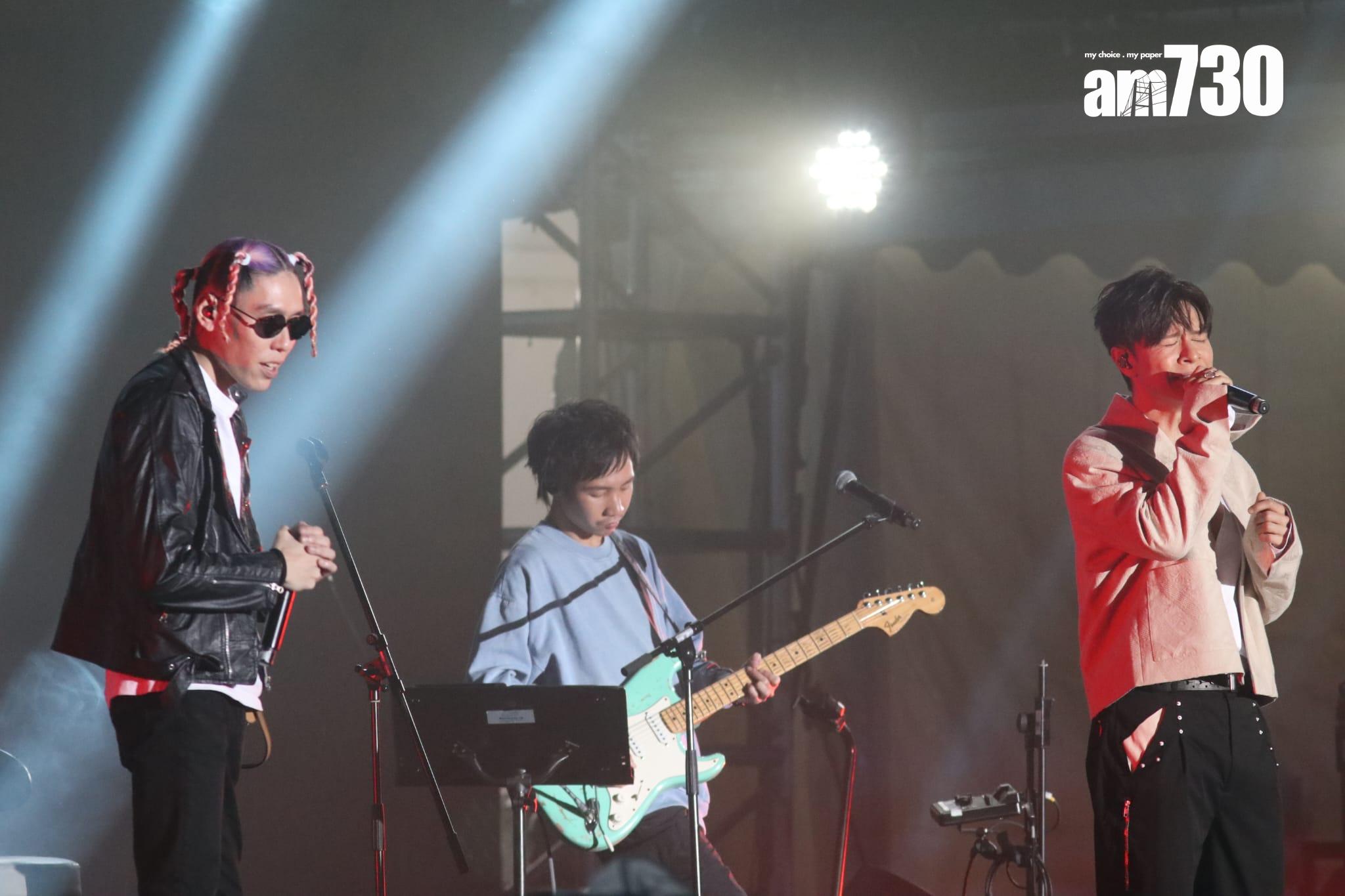 陳健安(On仔)與R.O.O.T在《POPFEST HKT西九音樂節:越流行》首度合作。(鍾式明攝)