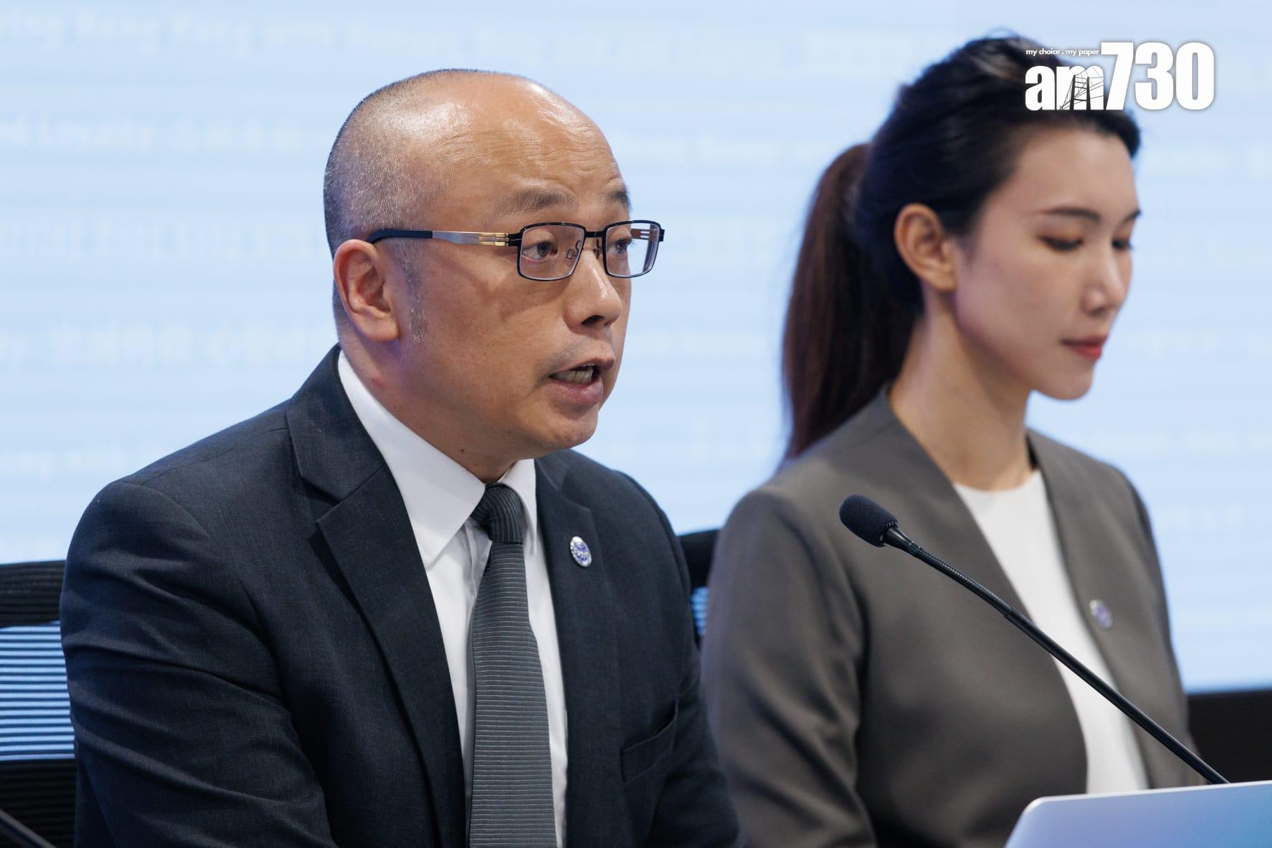 網絡安全及科技罪案調查科署理警司戴子斌(左)。(蘇文傑攝)