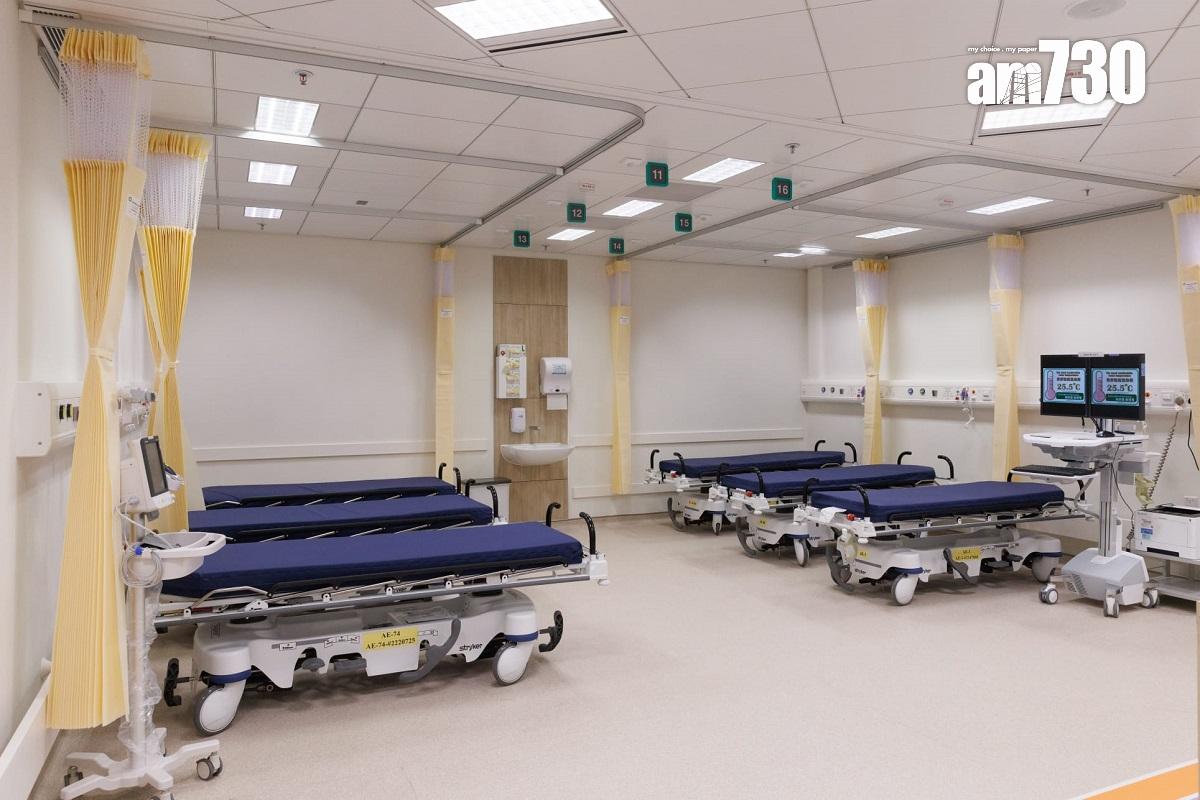 廣華醫院新急症室5月31日上午啟用,設有輪床和輪椅病人專用的等候區。(蘇文傑攝)