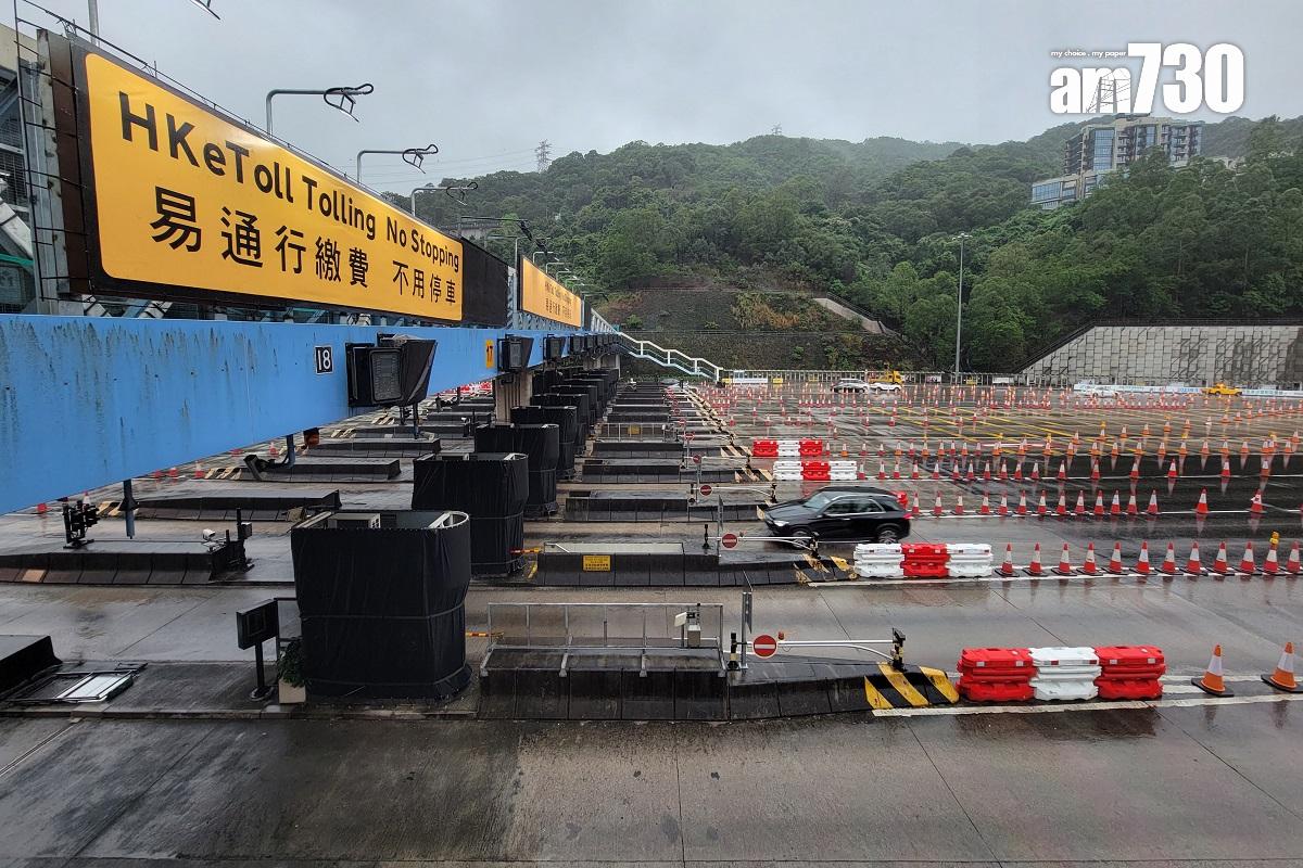 青沙管制區即日起毋須再停車繳付隧道費。(鍾式明攝)