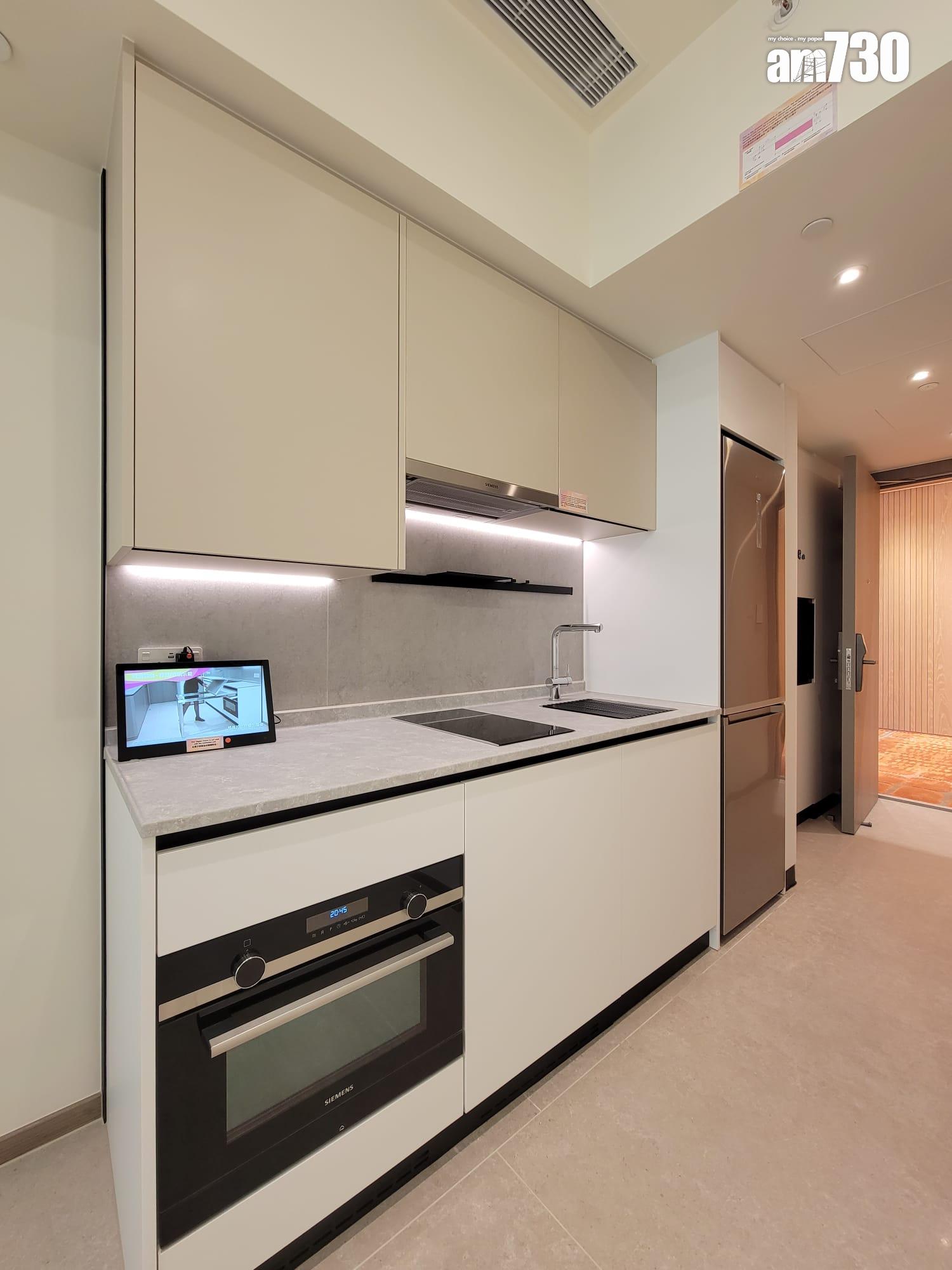 示範單位|NOVO LAND第2A期245方呎開放式 廚櫃設計雅緻大方且善用空間