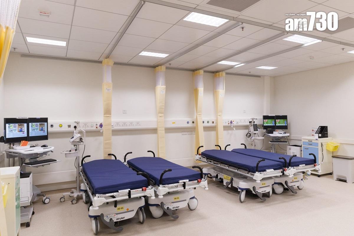 廣華醫院新急症室5月31日上午啟用,設有輪床和輪椅病人專用的等候區。(蘇文傑攝)