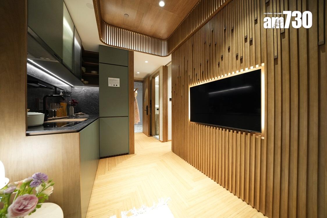 示範單位|筲箕灣新盤傲華324方呎連裝修一房 睡房採雙趟門設計 配時尚型格綠廚櫃(多圖)