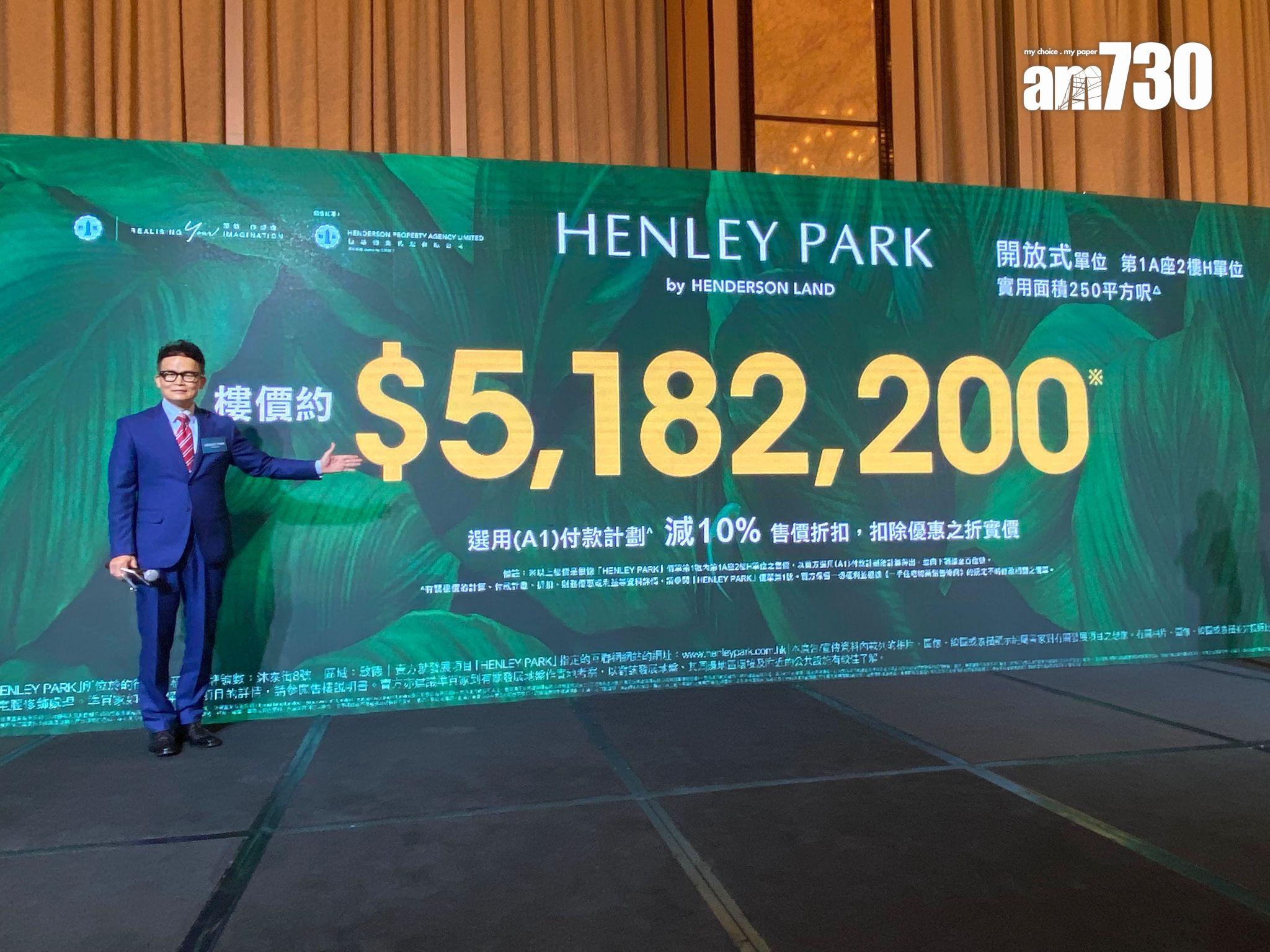 新盤開價|啟德HENLEY PARK首推148伙 折實均呎21088元 低同系上一期逾13%