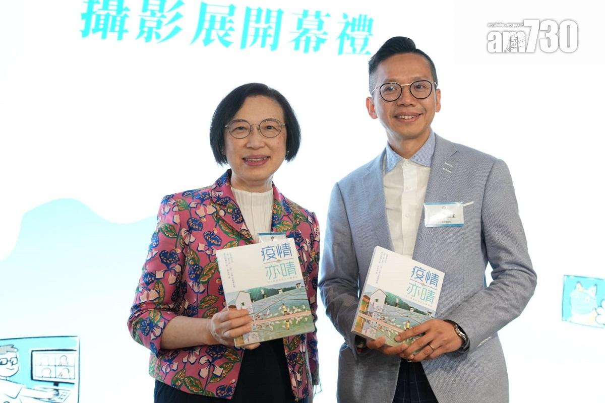 陳肇始(左)同麥永接(右)話大眾睇《疫情 亦晴》作為「心靈疫苗」都好重要。(陳奕釗攝)