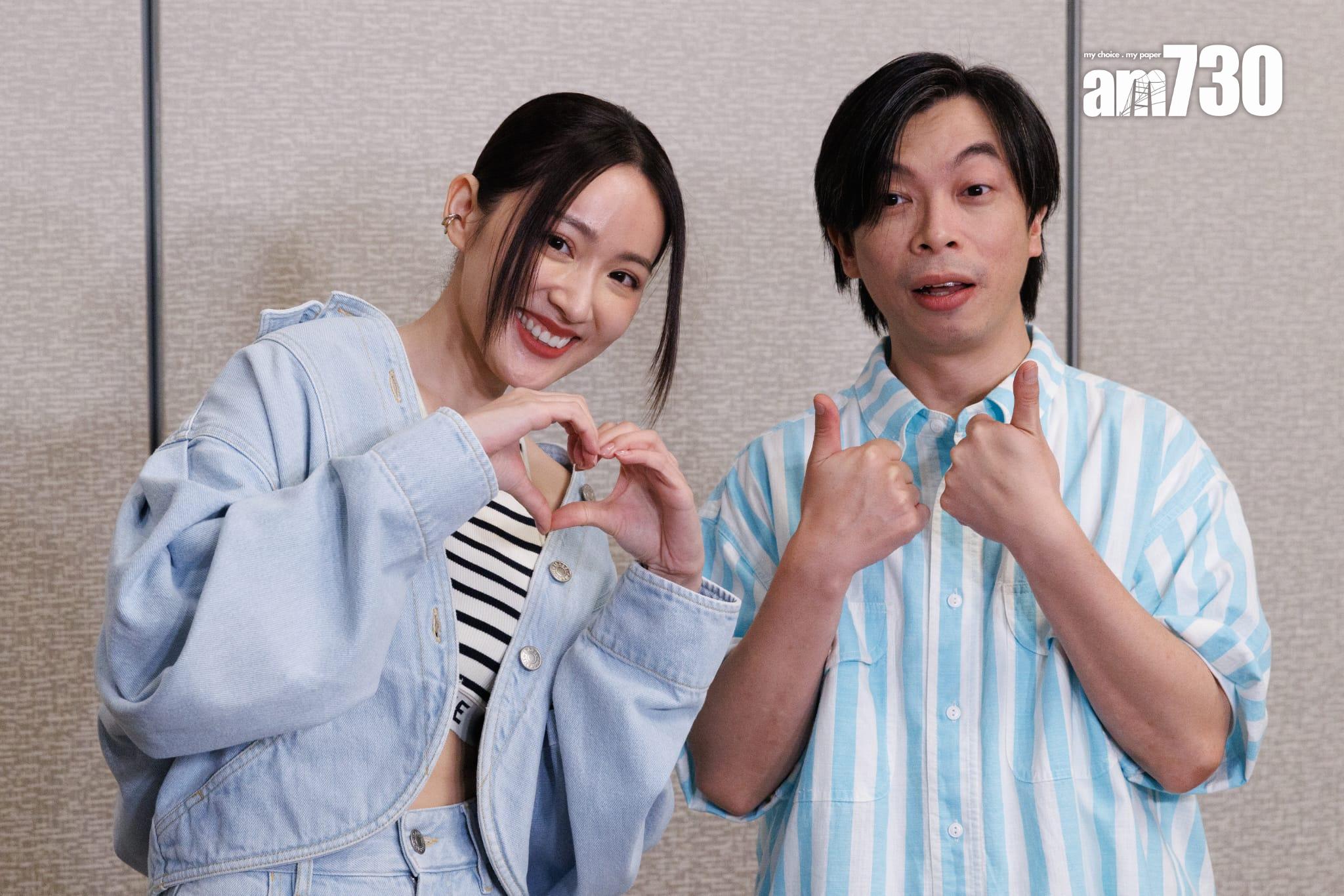 吳海昕與楊偉倫在舞台劇《Laugh Vacation》再度合作。(蘇文傑攝)