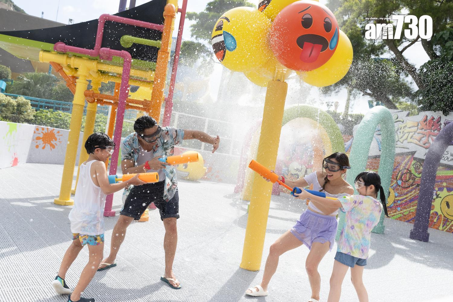 街頭水戰大激鬥 (蘇文傑攝)