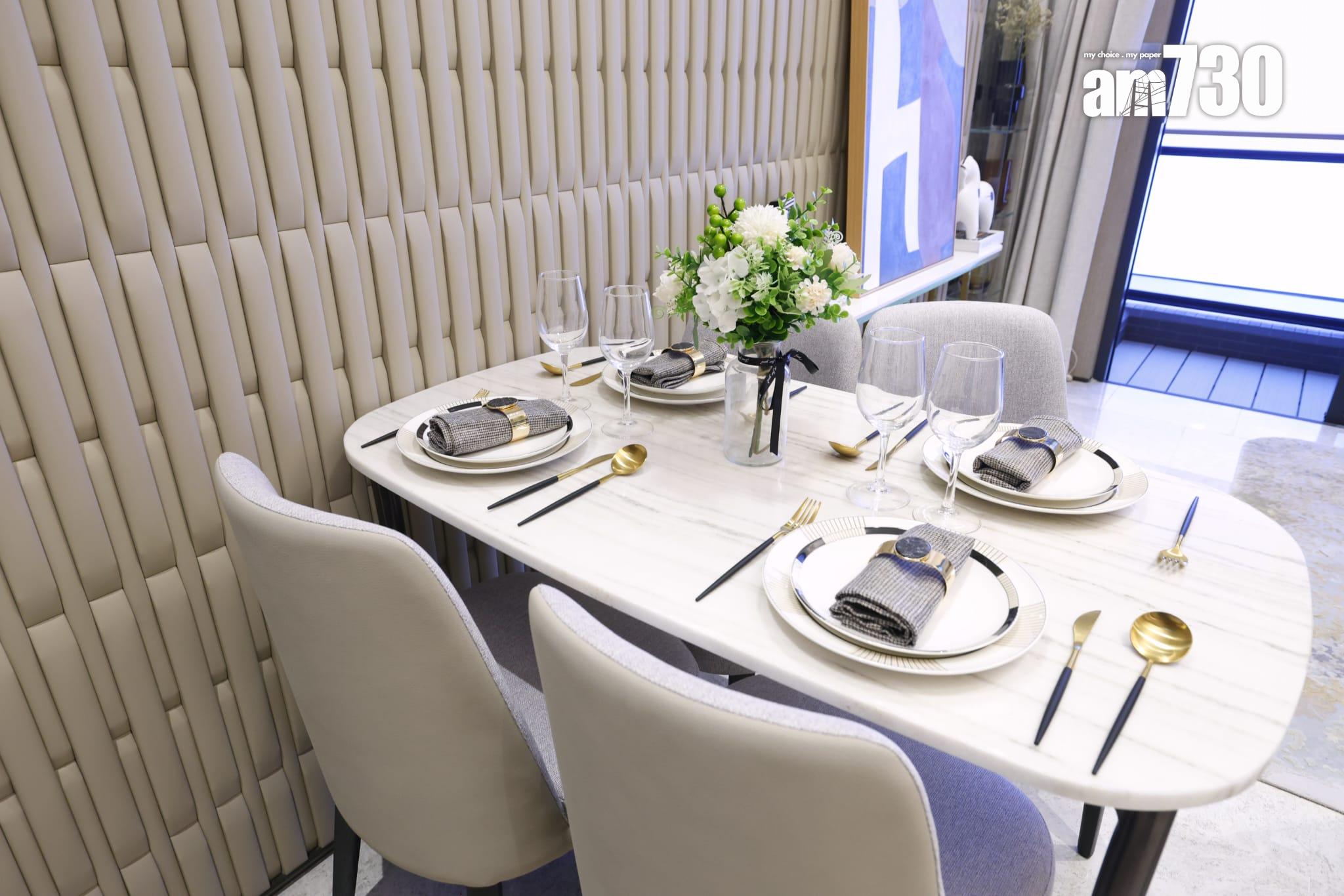 示範單位|滙都I連裝修經改動兩房 客飯廳長逾5米 特色牆別具風格(多圖)