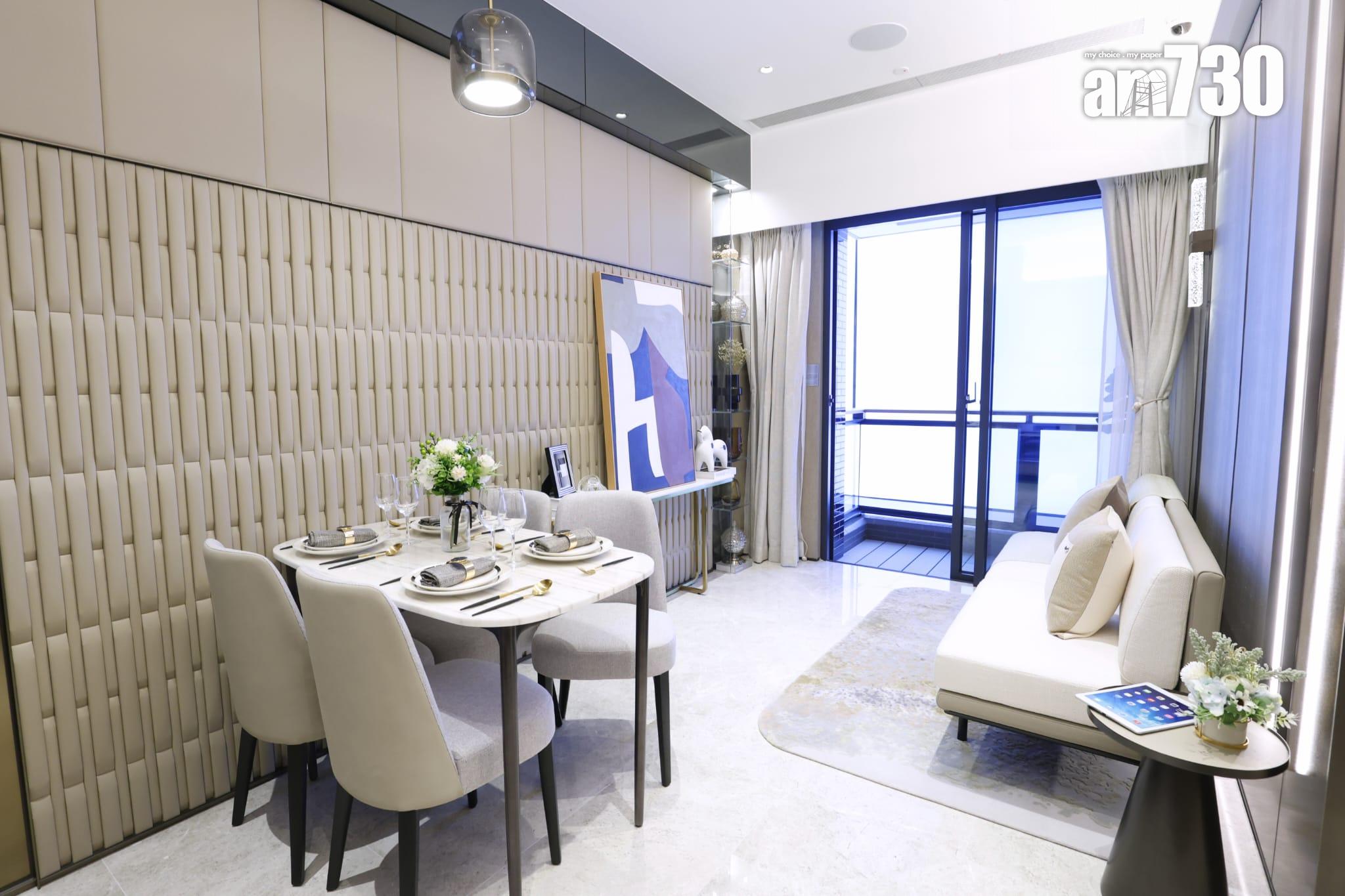 示範單位|滙都I連裝修經改動兩房 客飯廳長逾5米 特色牆別具風格(多圖)