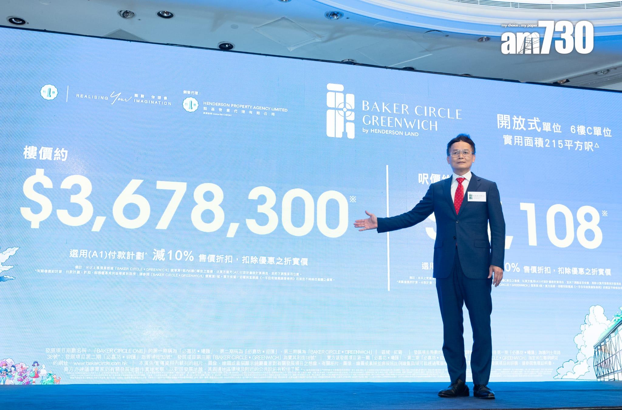 新盤開價|紅磡BAKER CIRCLE.GREENWICH首推56伙 折實均呎1.89萬低上期逾10%