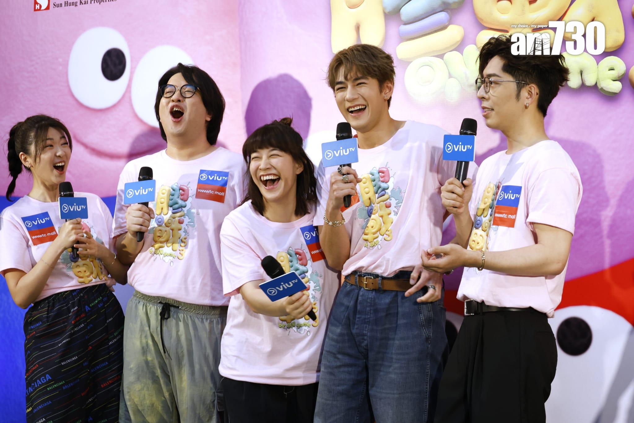 6膠成員Edan、Jeffrey、阿正、岑珈其、Hilary及肥腸出席首次膠粉見面會。