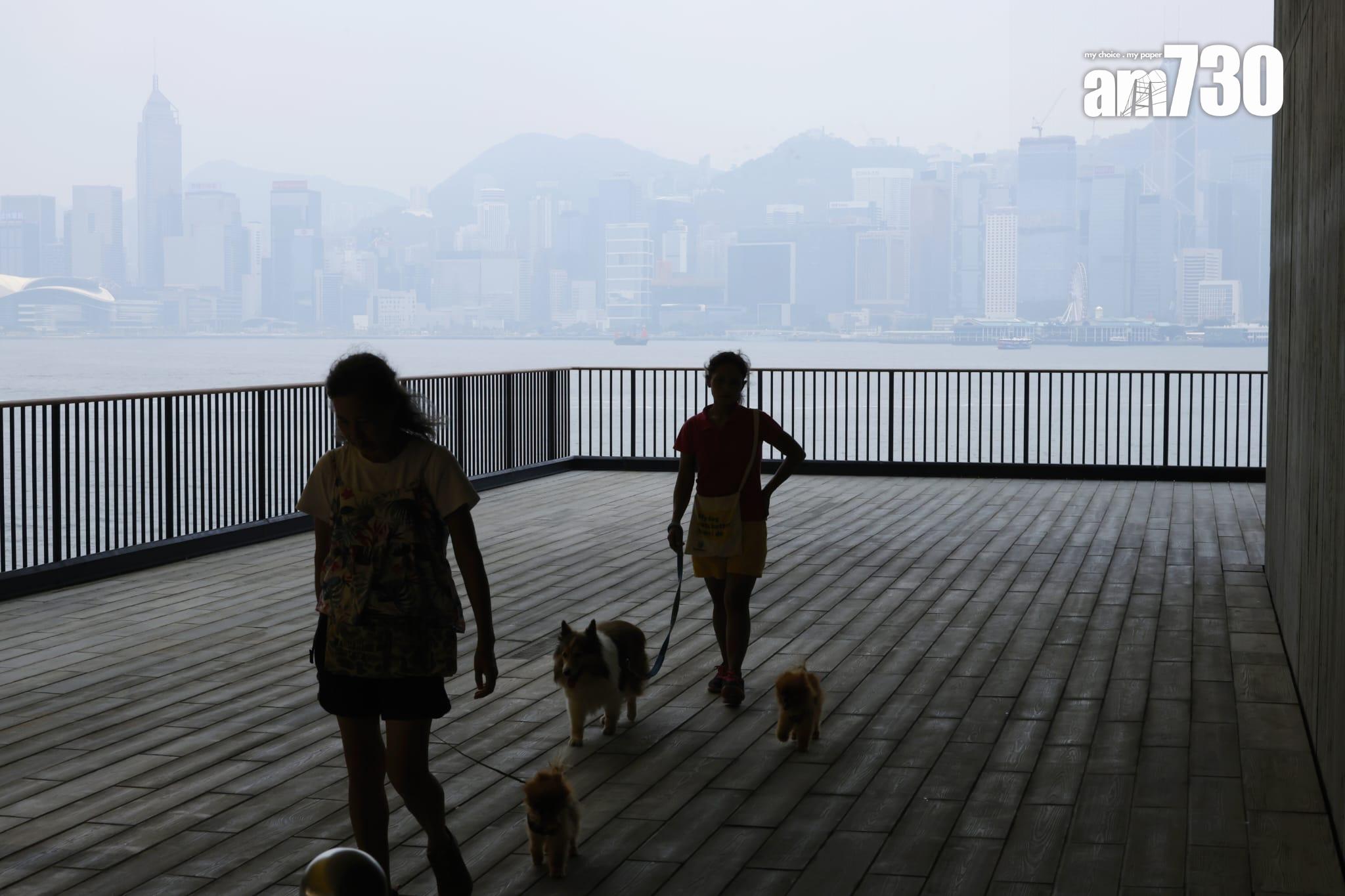 颱風杜蘇芮|多區空氣質素健康指數達「嚴重」水平。(林俊源攝)