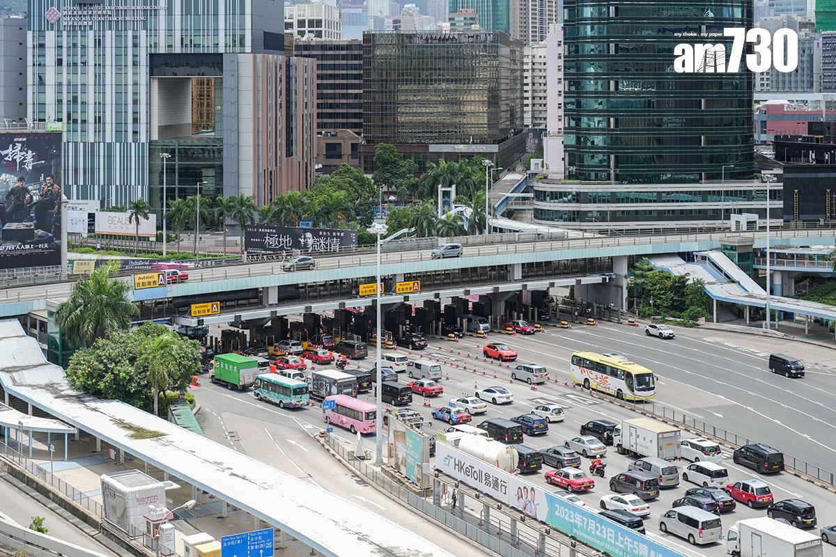紅隧改用「易通行」前的交通情況。(資料圖片/李睿哲攝)
