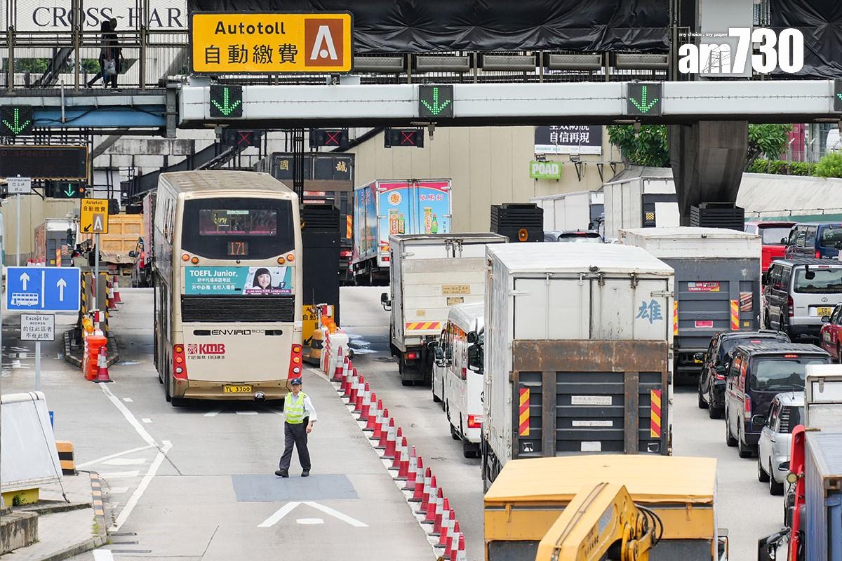紅隧改用「易通行」前的交通情況。(資料圖片/李睿哲攝)