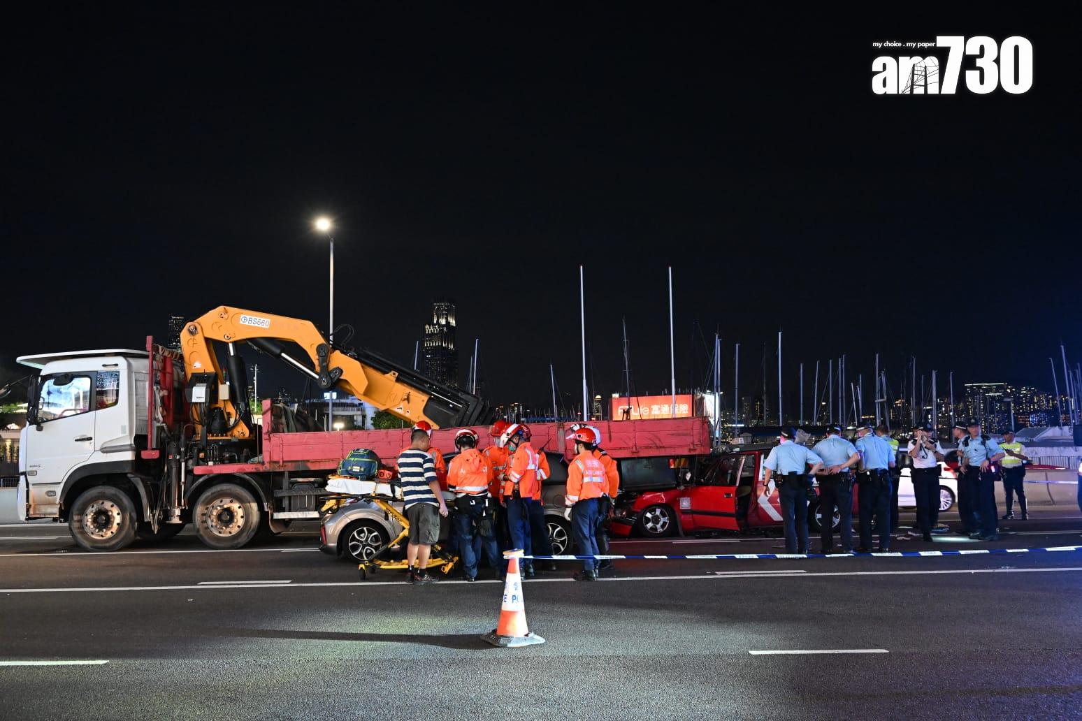 告士打道晚上發生致命交通意外。(陳奕釗攝)