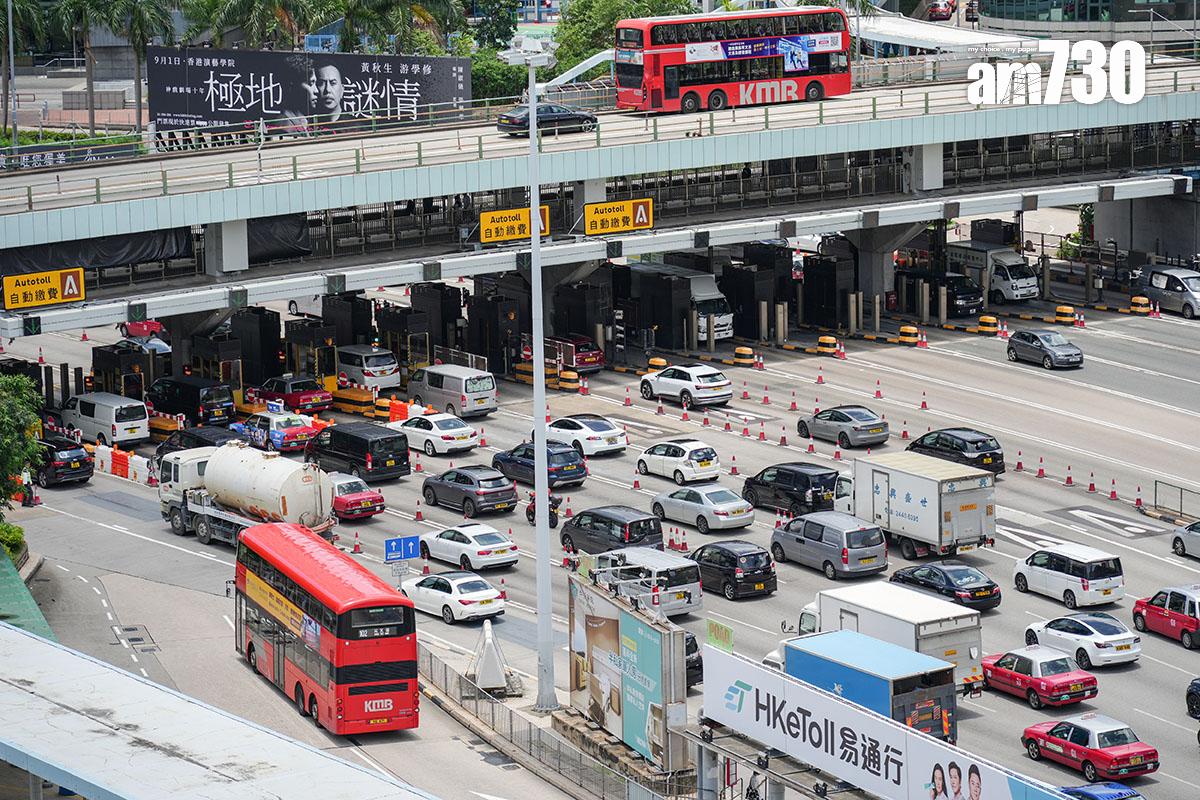 紅隧改用「易通行」前的交通情況。(資料圖片/李睿哲攝)