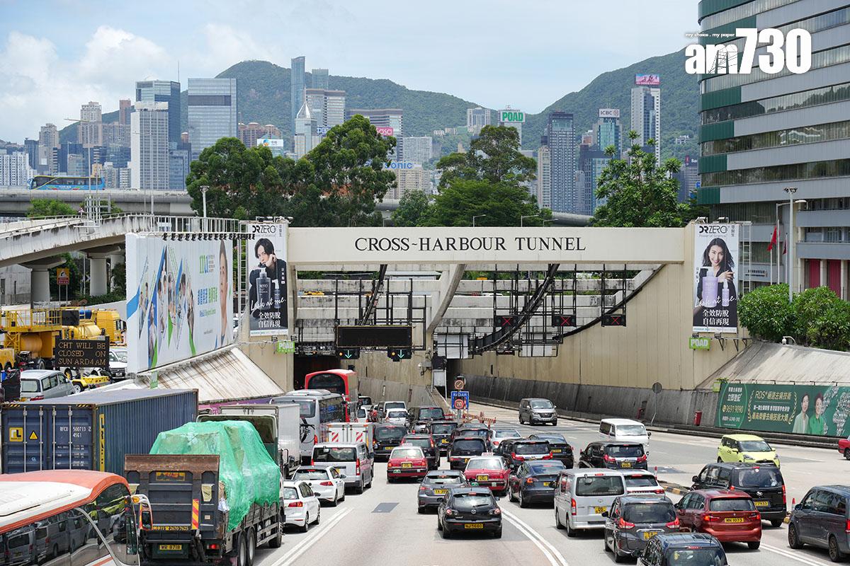 紅隧改用「易通行」前的交通情況。(資料圖片/李睿哲攝)