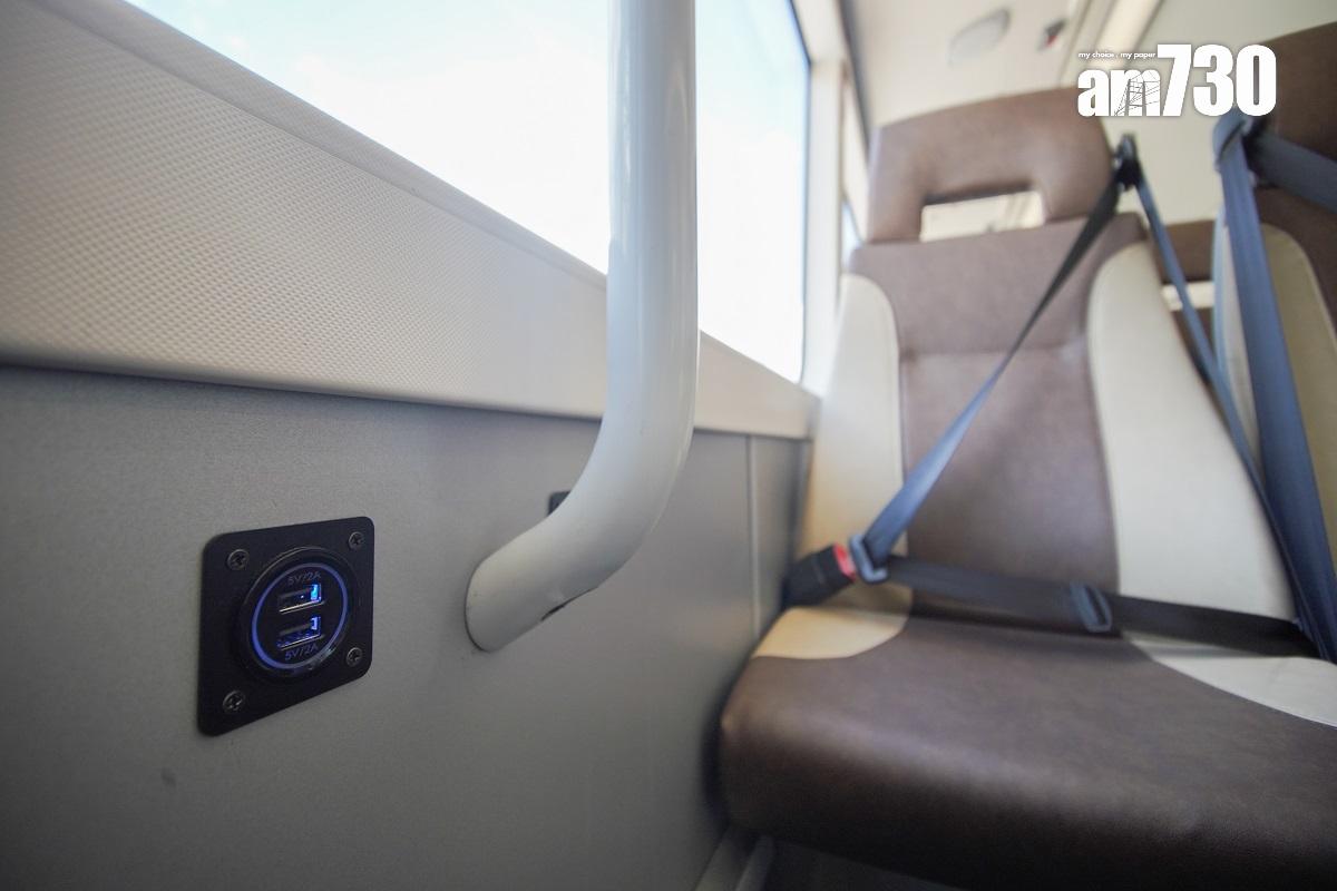 九巴引入的純電動雙層巴士車廂環境。(資料圖片/李睿哲攝)