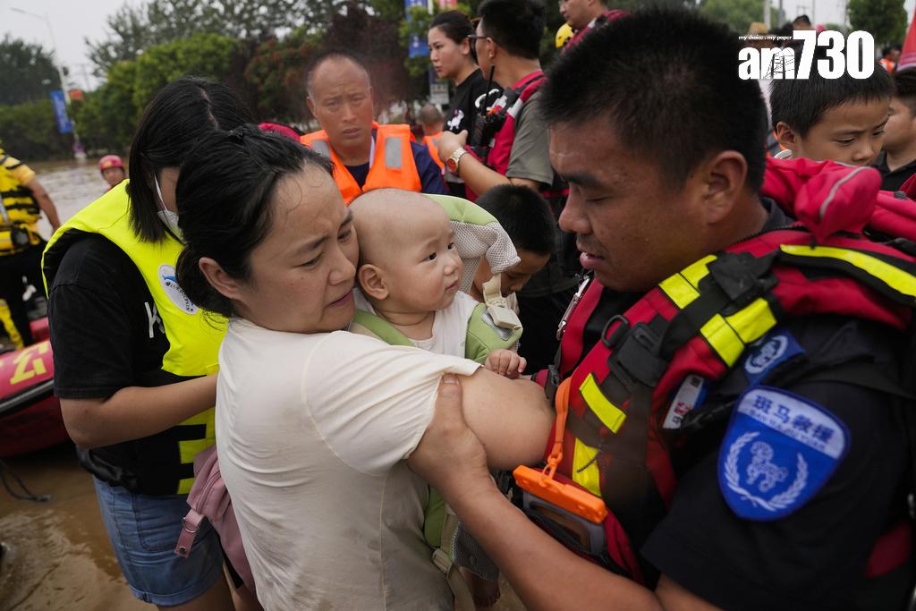 北京暴雨|河北涿州災情嚴重。(美聯社)