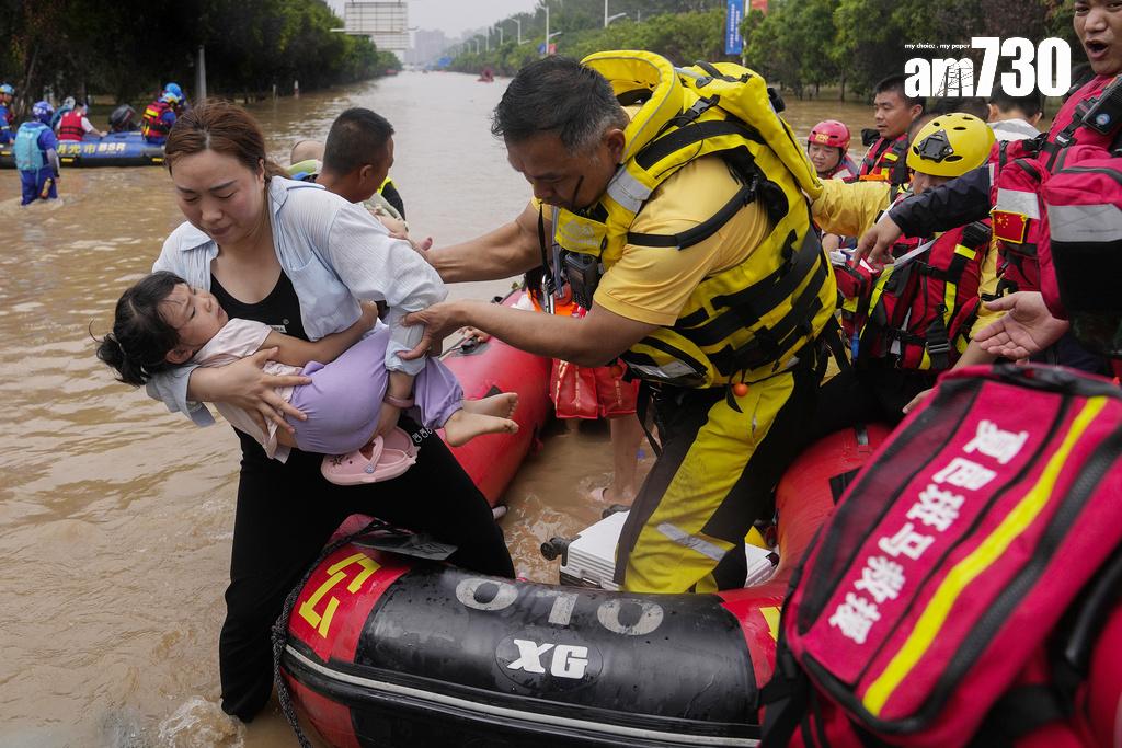 北京暴雨|河北涿州災情嚴重。(美聯社)