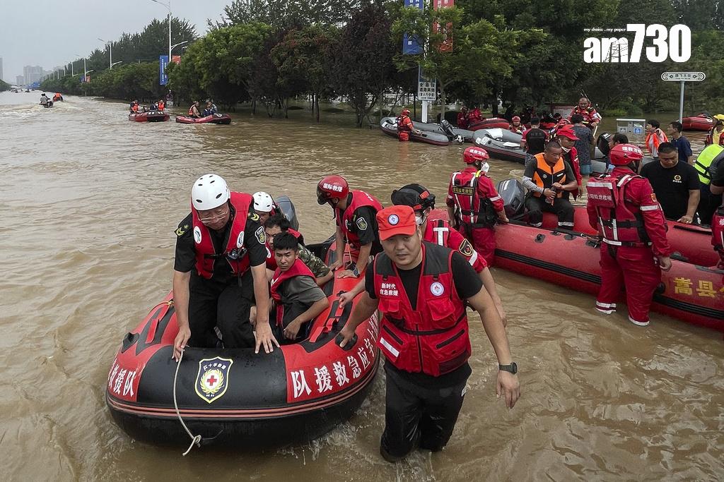 北京暴雨|河北涿州災情嚴重。(美聯社)