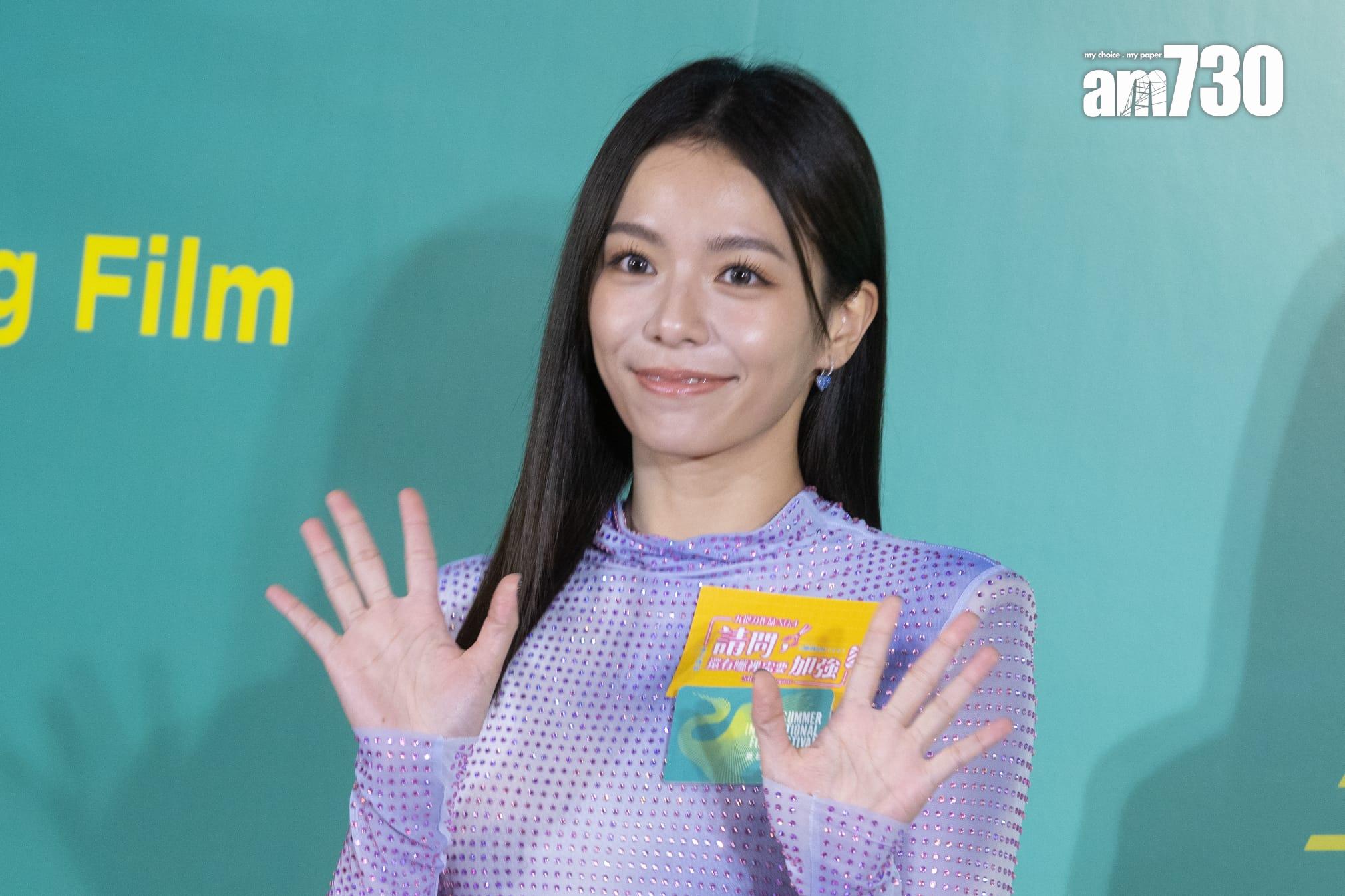 宋芸樺來港出席九把刀電影《請問,還有哪裡需要加強》首映。(蘇文傑攝)