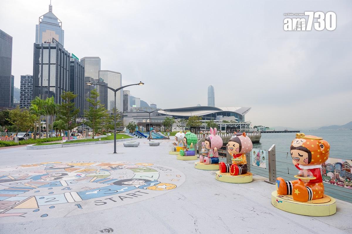 據報有組織籌備在灣仔海濱舉辦大型夜間經濟活動。(陳奕釗攝)