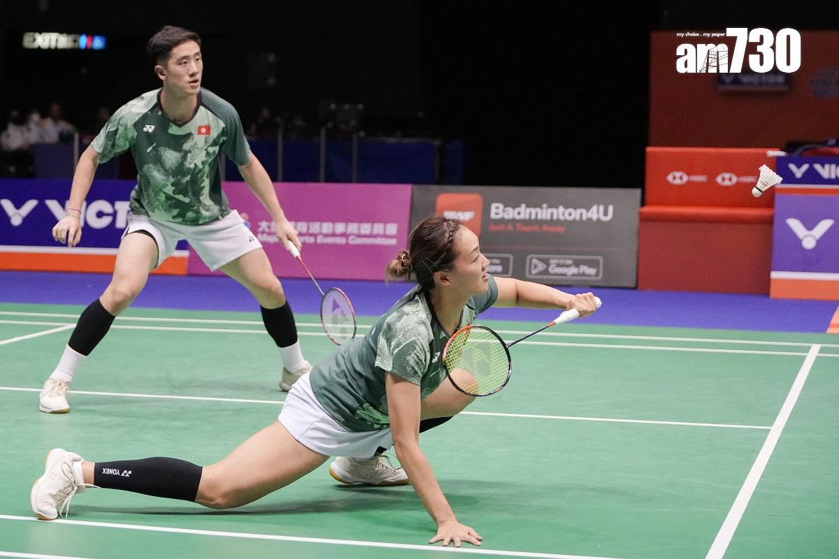 鄧俊文和謝影雪今日出戰香港羽毛球公開賽混雙決賽。(李睿哲攝)