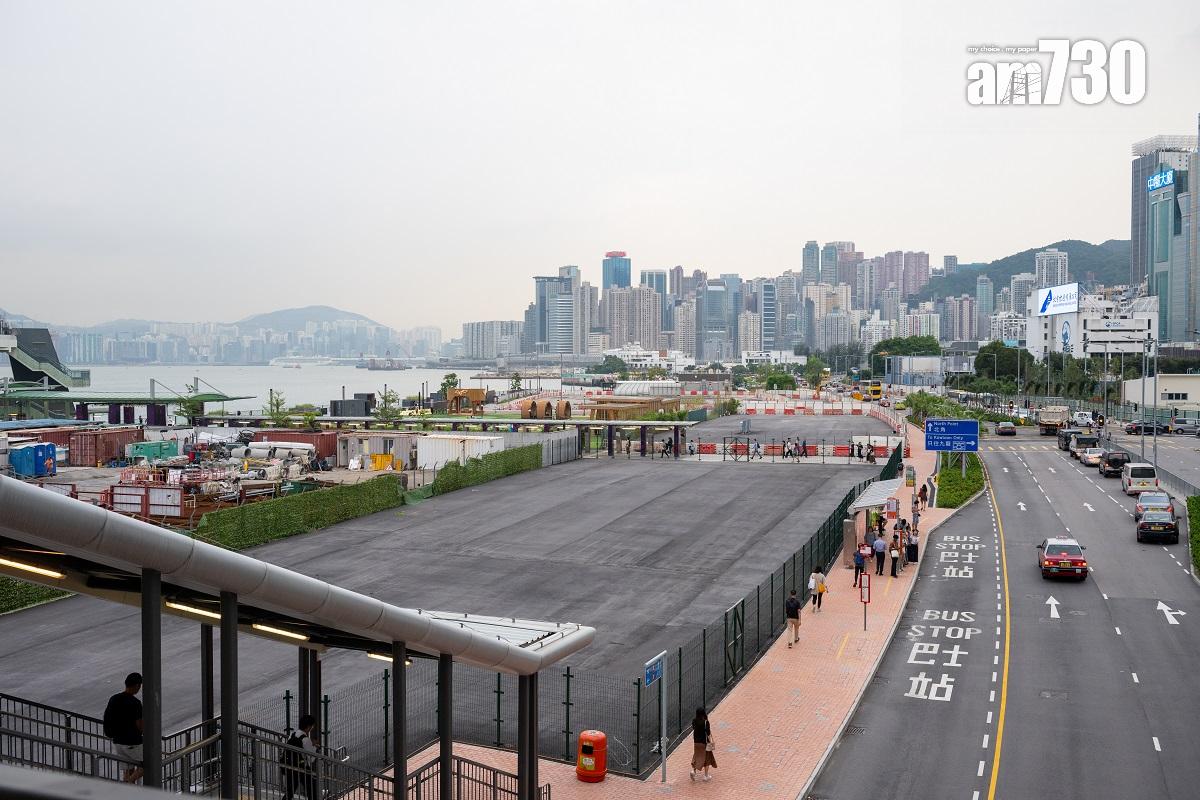 據報有組織籌備在灣仔海濱舉辦大型夜間經濟活動。(陳奕釗攝)