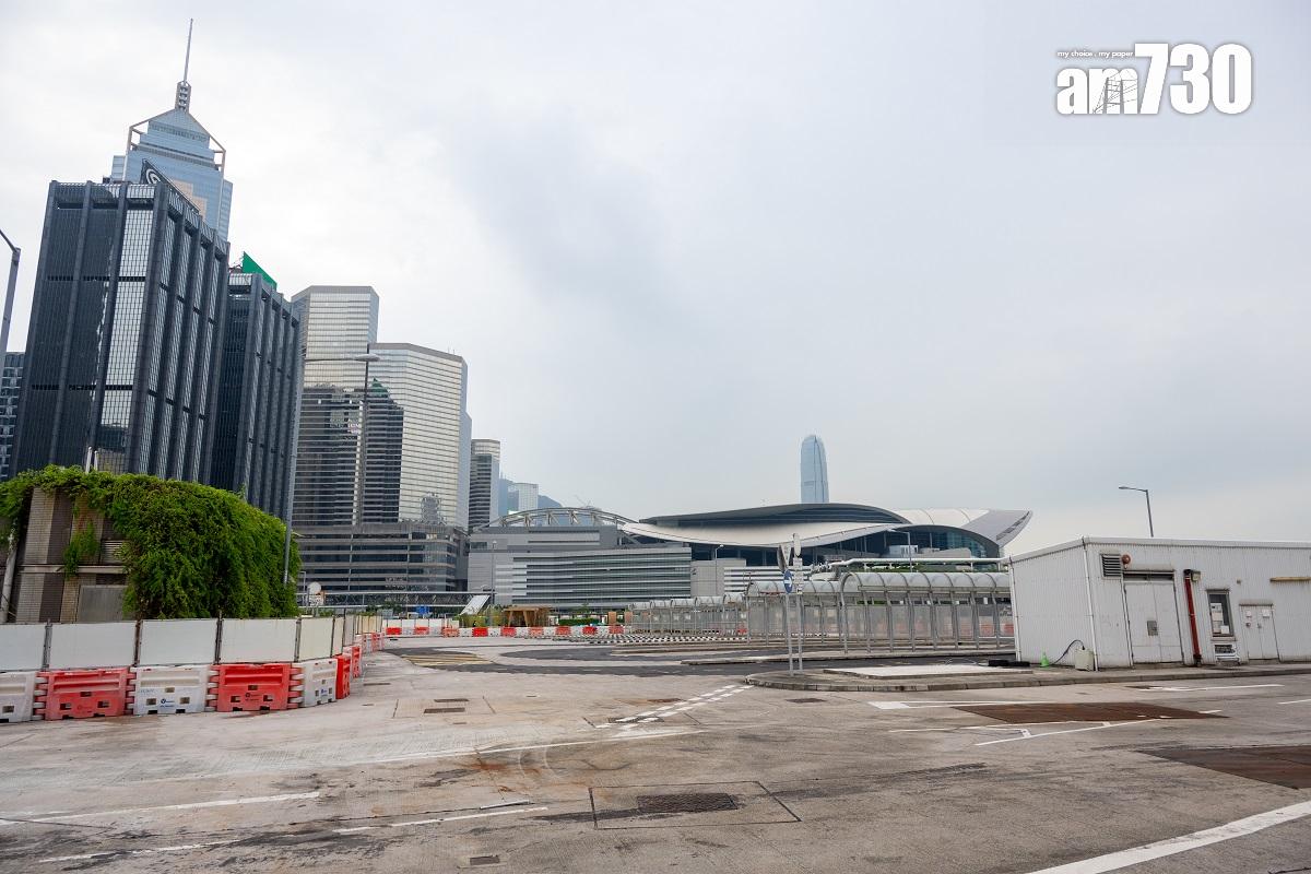 據報有組織籌備在灣仔海濱舉辦大型夜間經濟活動。(陳奕釗攝)