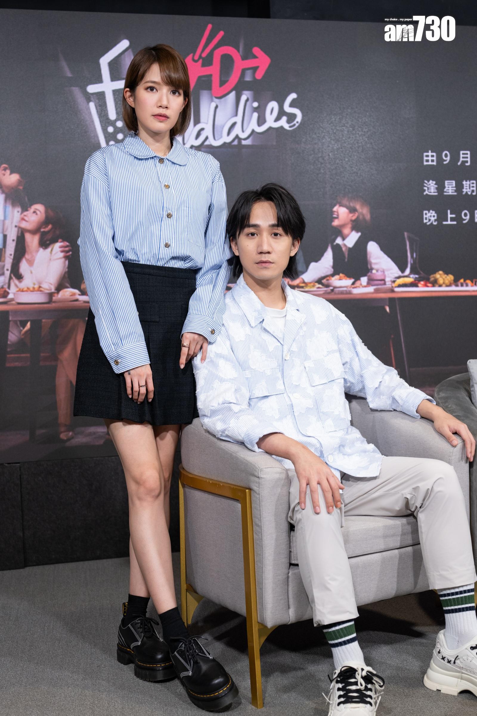 蘇皓兒與吳肇軒在片場不時會跳唱《Candy Ball》。(陳奕釗攝)