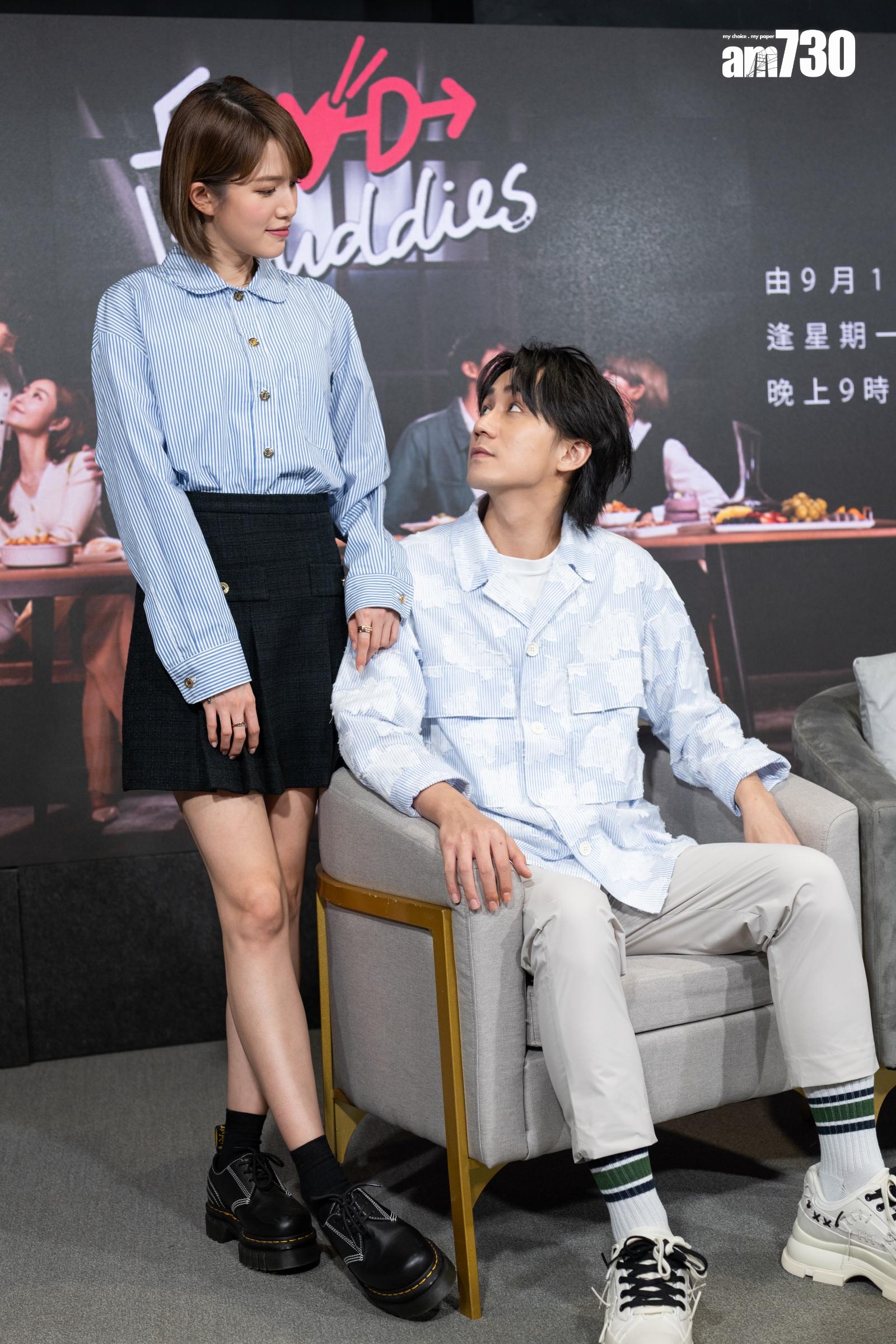 蘇皓兒與吳肇軒在片場不時會跳唱《Candy Ball》。(陳奕釗攝)