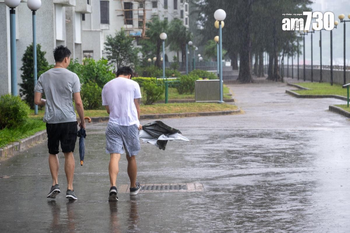 颱風小犬10月8日襲港期間杏花邨的情況。(資料圖片/陳奕釗攝)