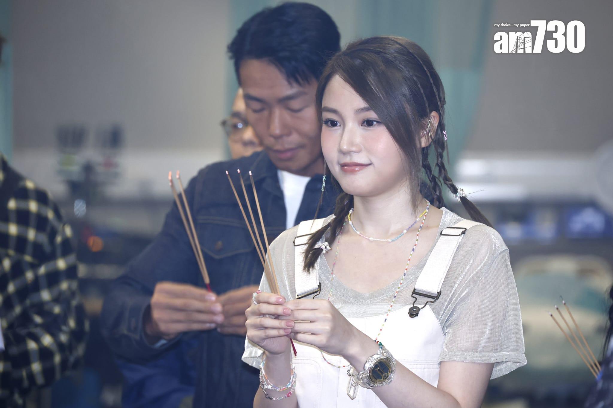 陳穎欣出席電影《觸電》的開鏡儀式。 (林俊源)