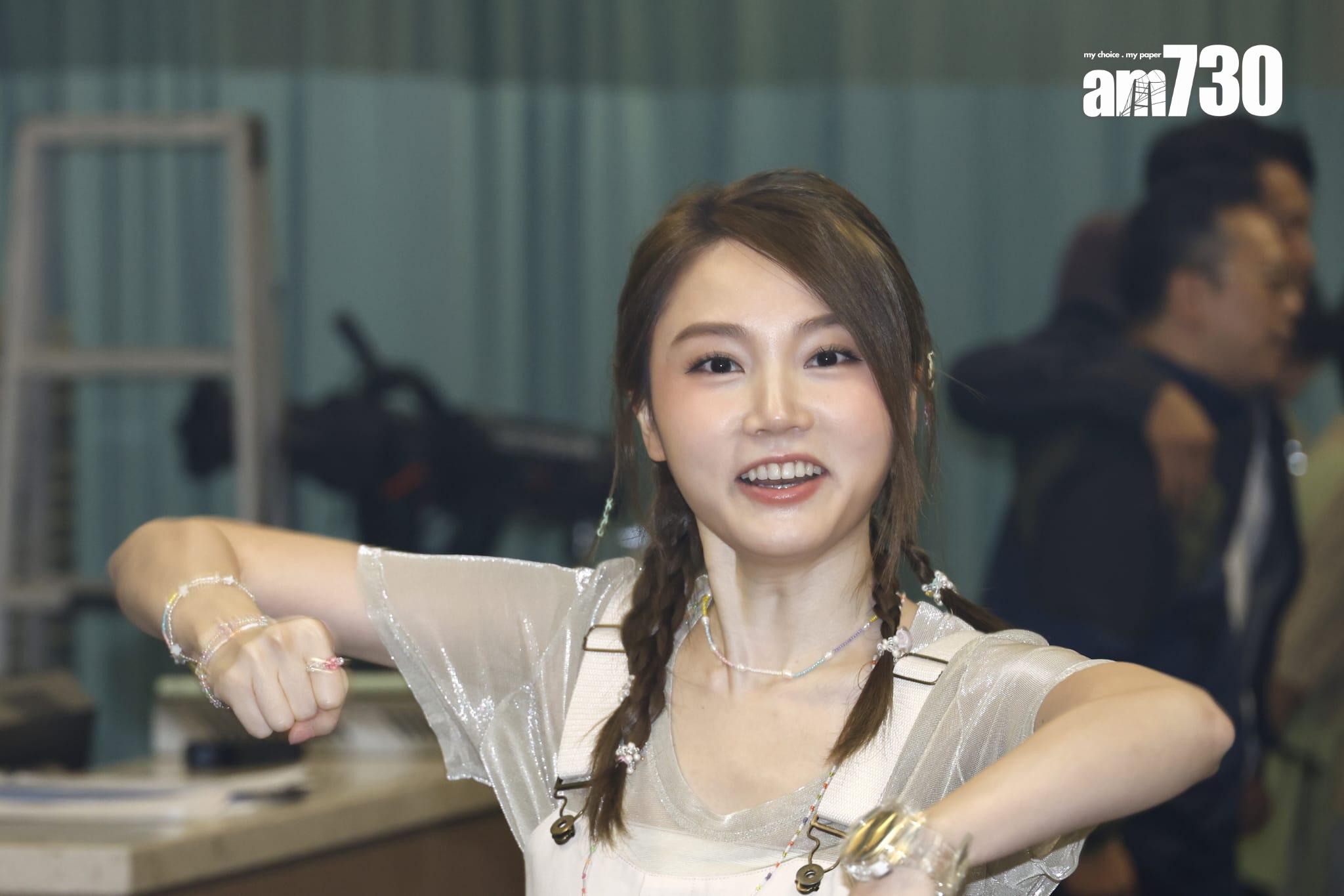 陳穎欣出席電影《觸電》的開鏡儀式。 (林俊源)