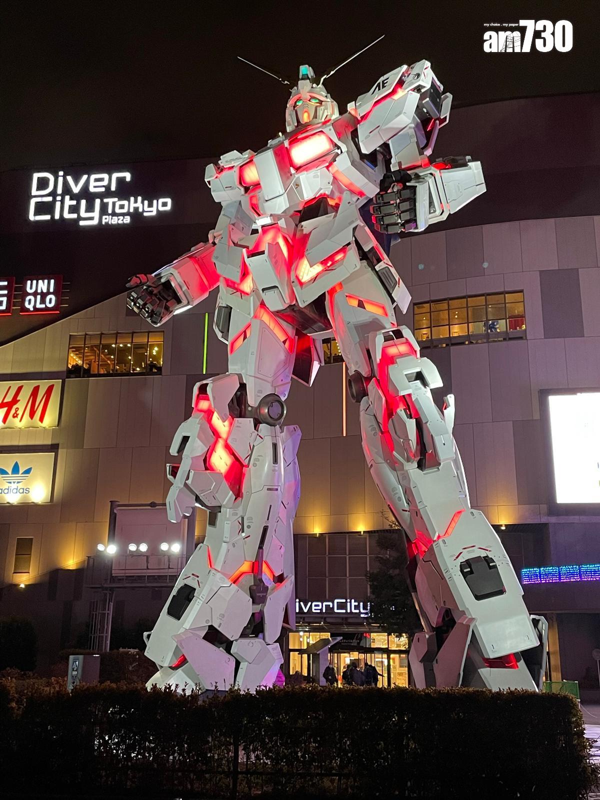 東京台場的獨角獸高達。(《am730》記者攝)