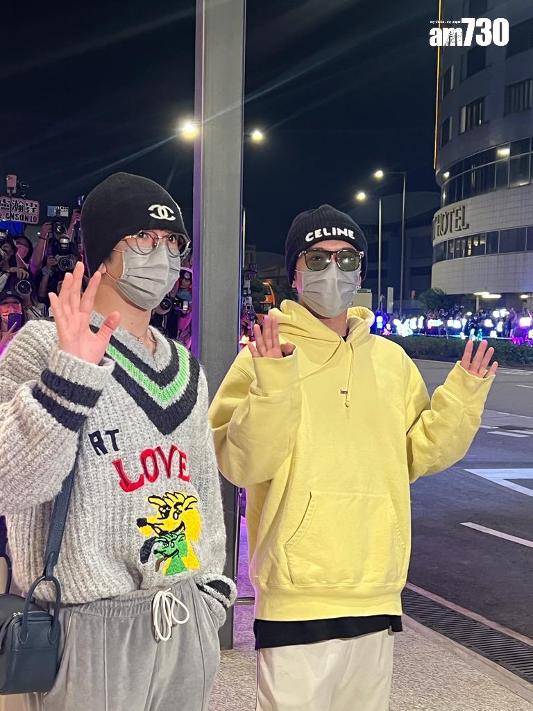 盧瀚霆(Anson Lo)和呂爵安(Edan)一起步出VIP通道。