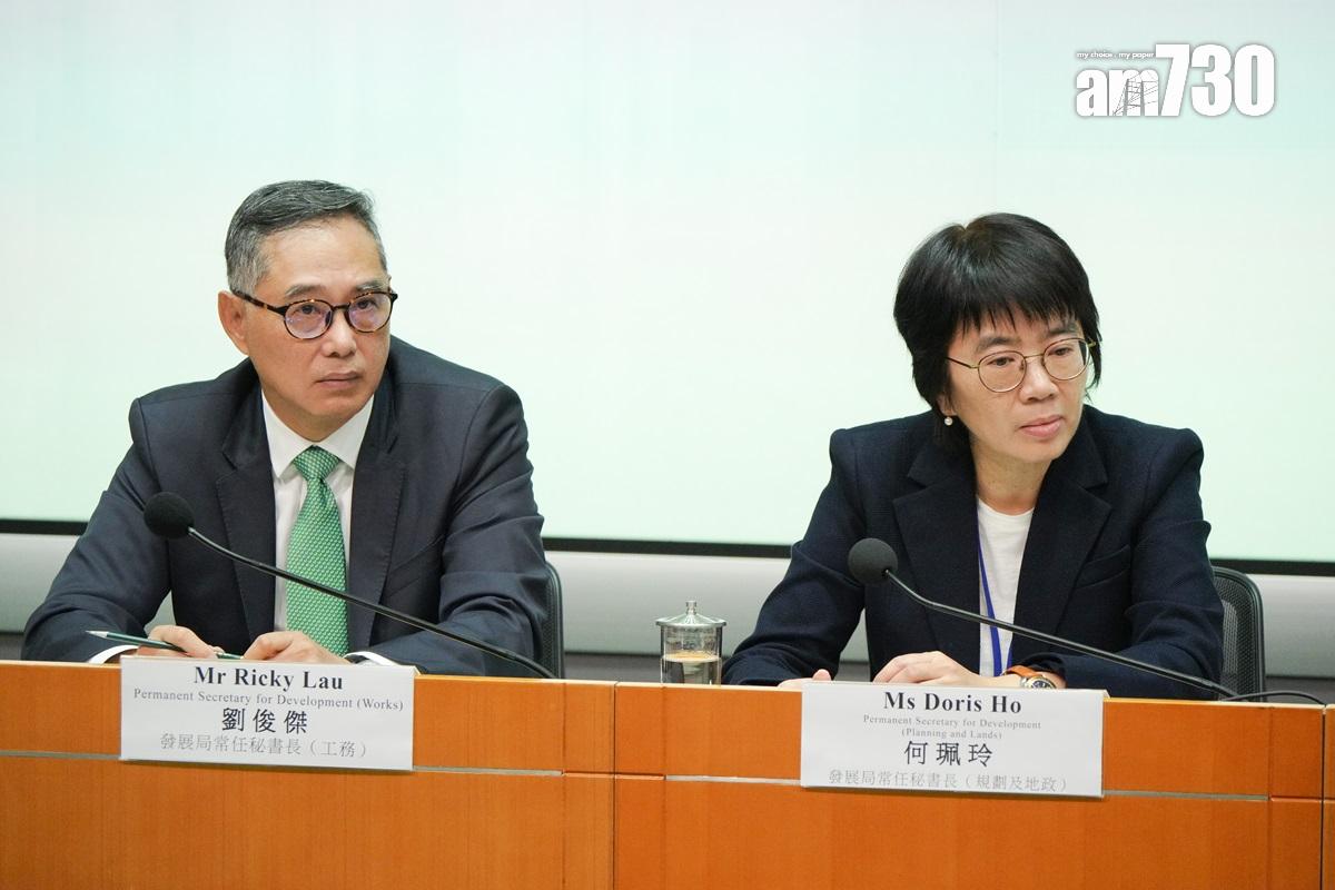 唔係問責官員嘅劉俊傑(左),都有打返同一條綠色呔。(李睿哲攝)