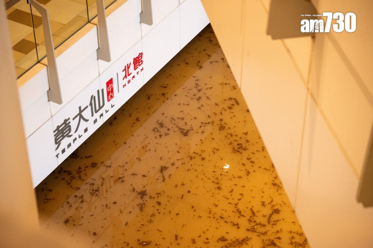 黃大仙中心北館在世紀暴雨後,地庫幾近被雨水淹沒。(資料圖片/陳奕釗攝)