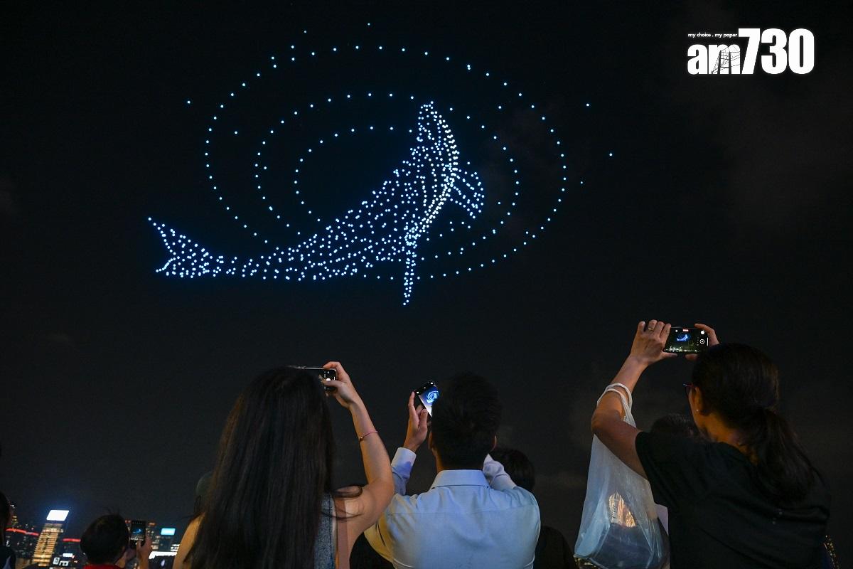 灣仔「海濱藝遊坊」首階段設有無人機表演。(資料圖片/陳奕釗攝)