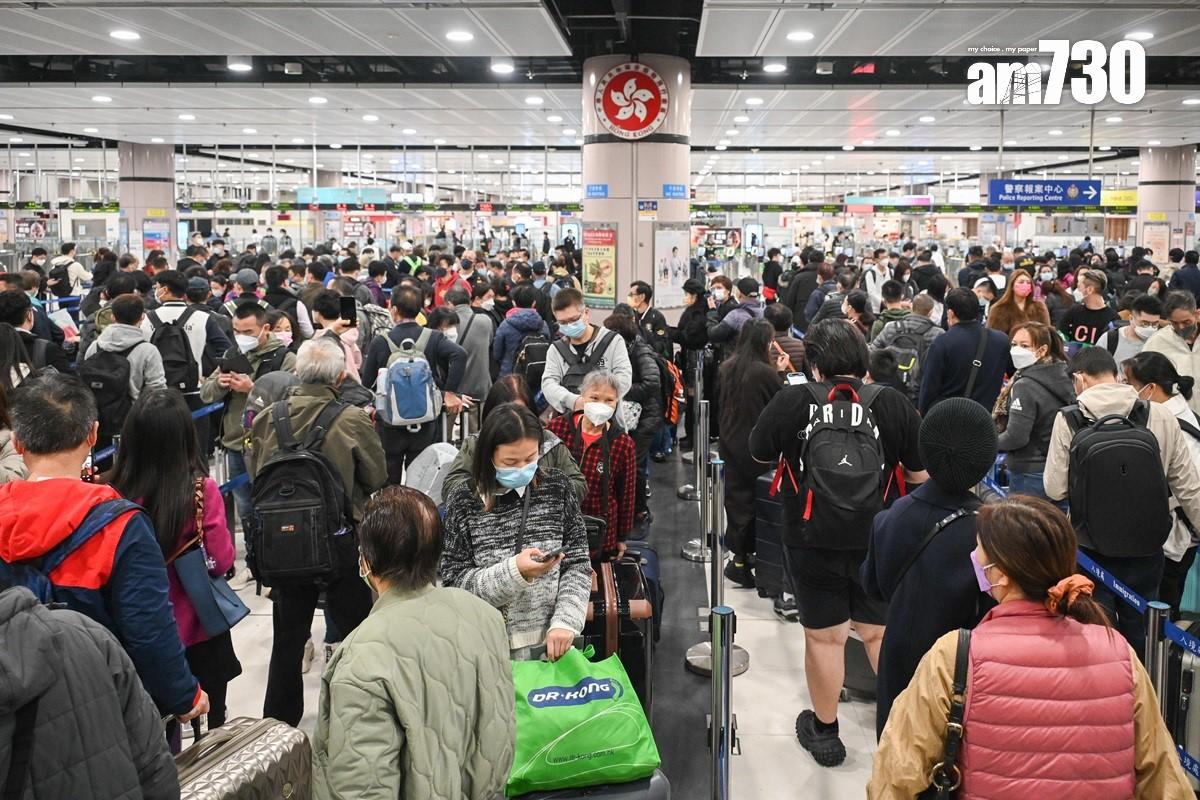 社會關注本港與內地恢復通關後,周末和長假期大量港人北上消費。(資料圖片/李睿哲攝)