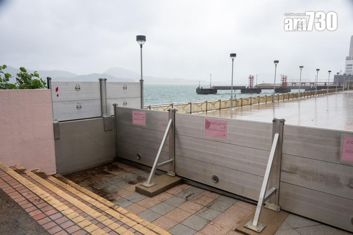 颱風小犬10月8日襲港期間杏花邨的情況。(資料圖片/陳奕釗攝)