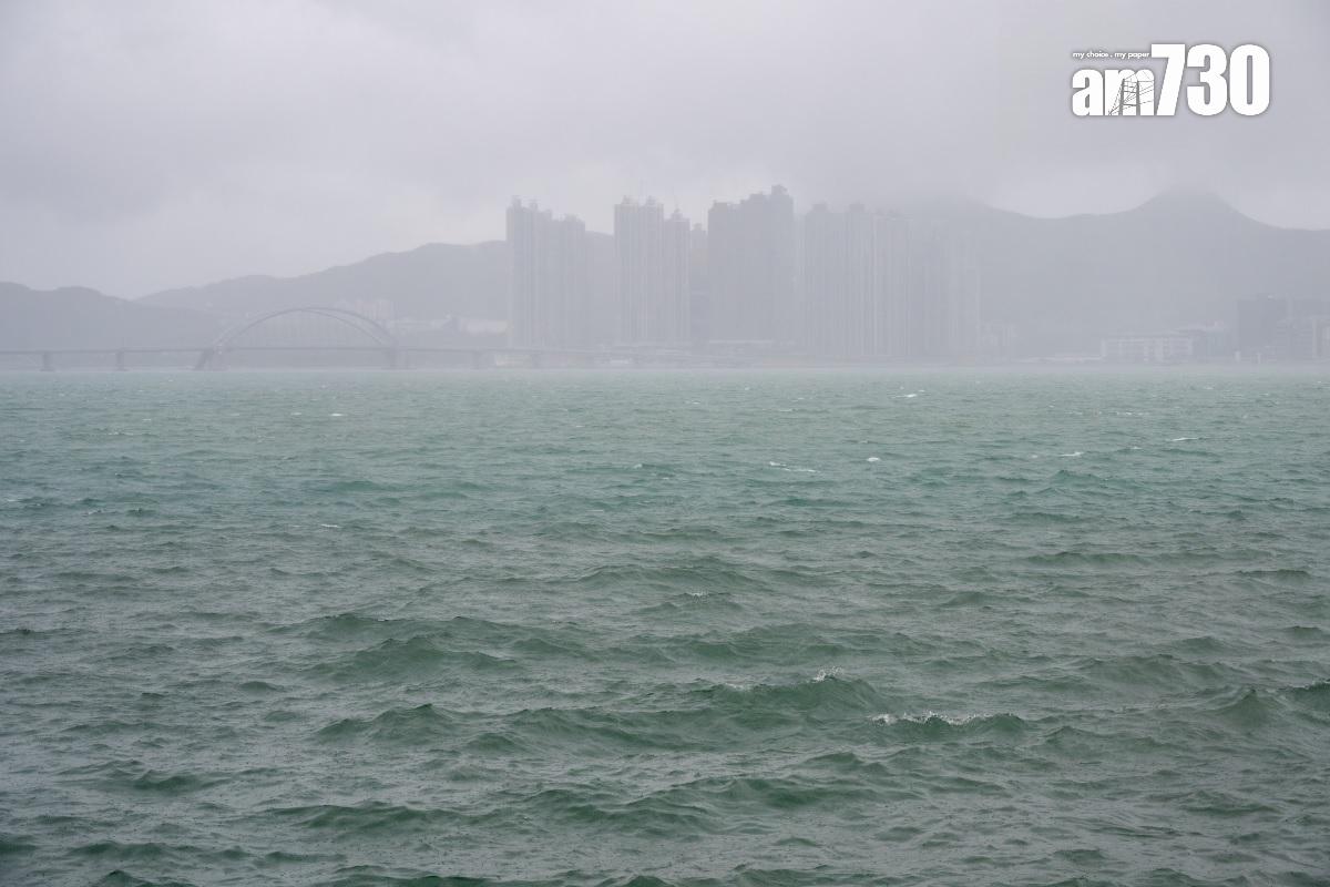 颱風小犬10月8日襲港期間杏花邨的情況。(資料圖片/陳奕釗攝)