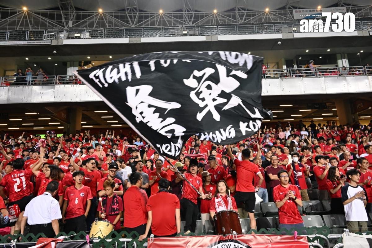 港隊晚上在香港大球場主場迎戰不丹。(陳奕釗攝)