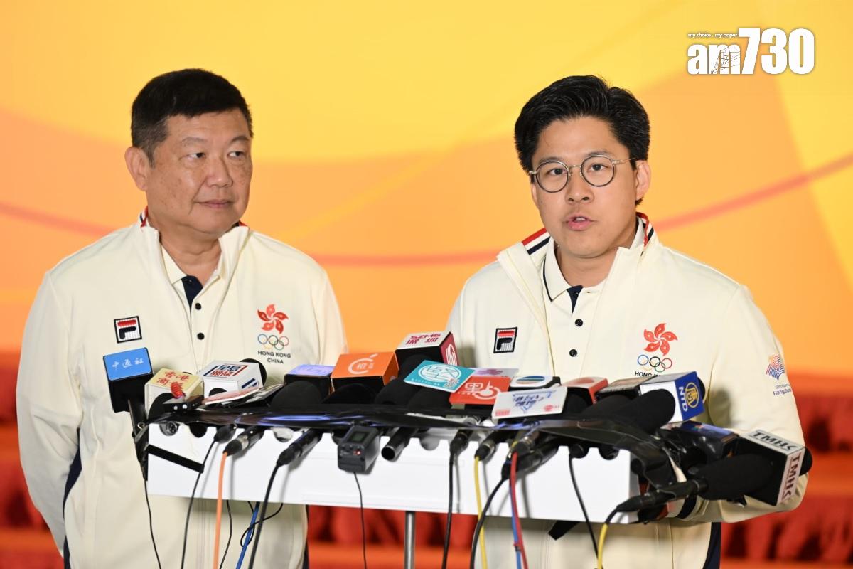霍啟剛相信今次成績,能為港隊迎戰明年巴黎奧運打下強心針。(陳奕釗攝)