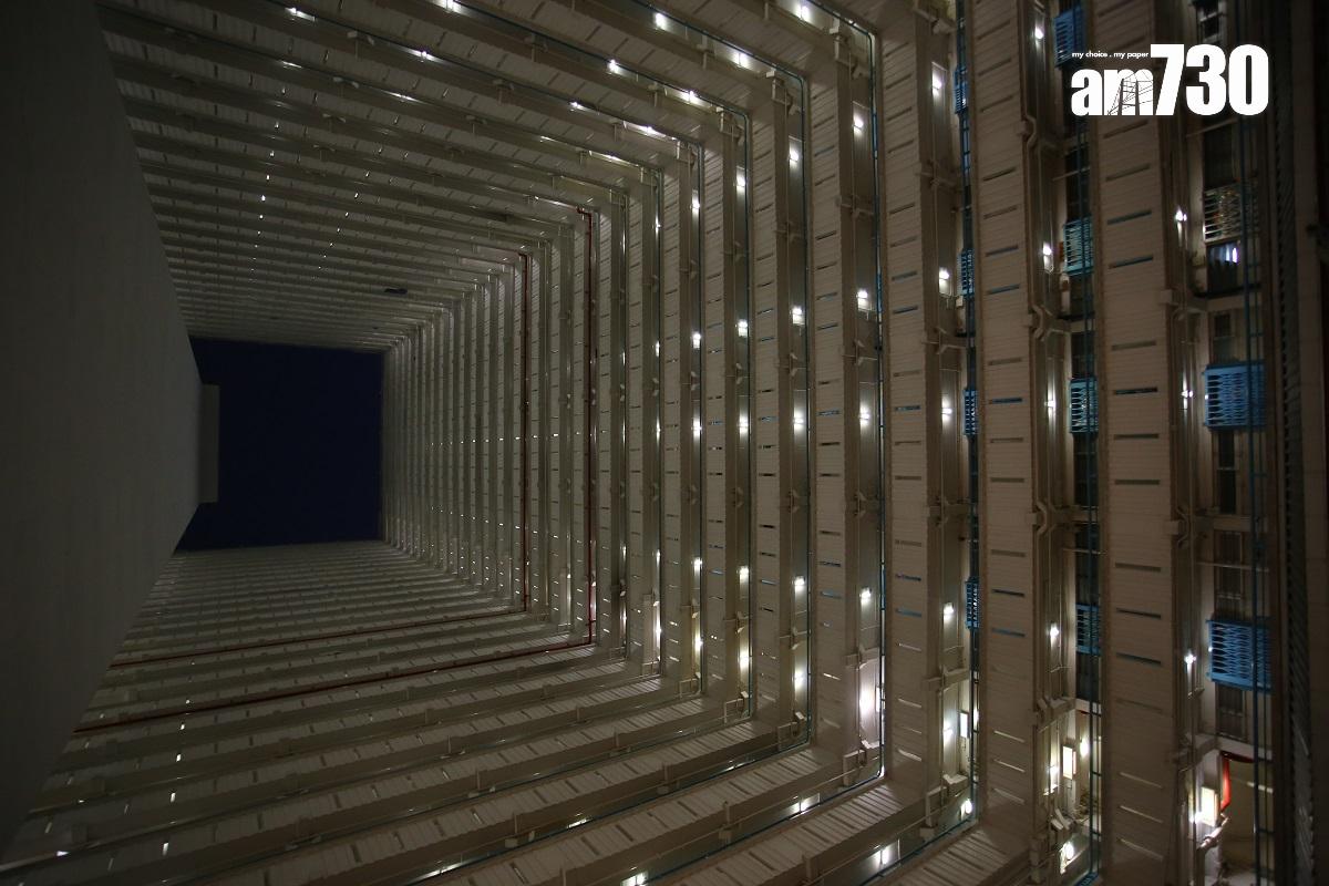 單塔式公屋內的天井設計,圖為坪石邨。(資料圖片)